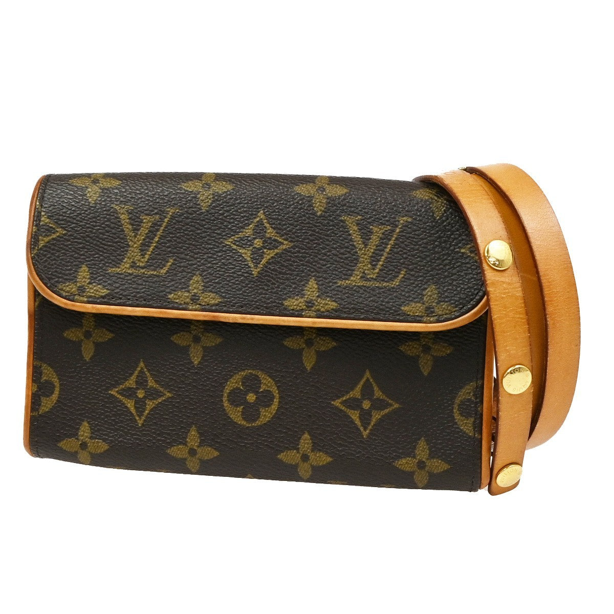Louis Vuitton Florentine Waist Monogram Canvas Brown Canvas Clutche & Pouche Bag (Pre-Owned)