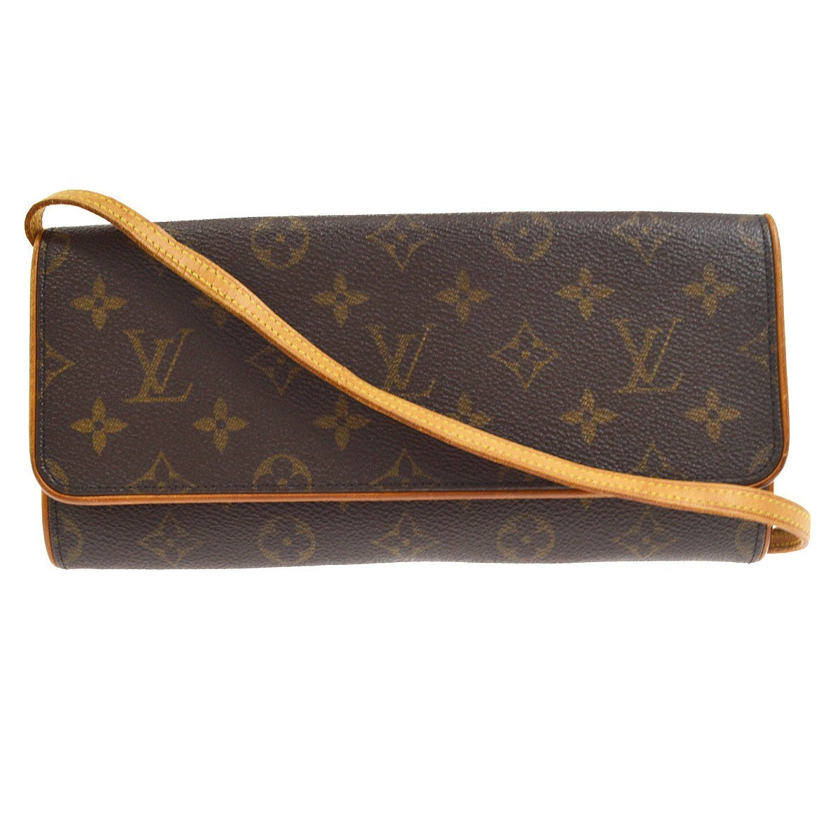 Louis Vuitton Twin Monogram Canvas Brown Canvas Clutche & Pouche Bag (Pre-Owned)