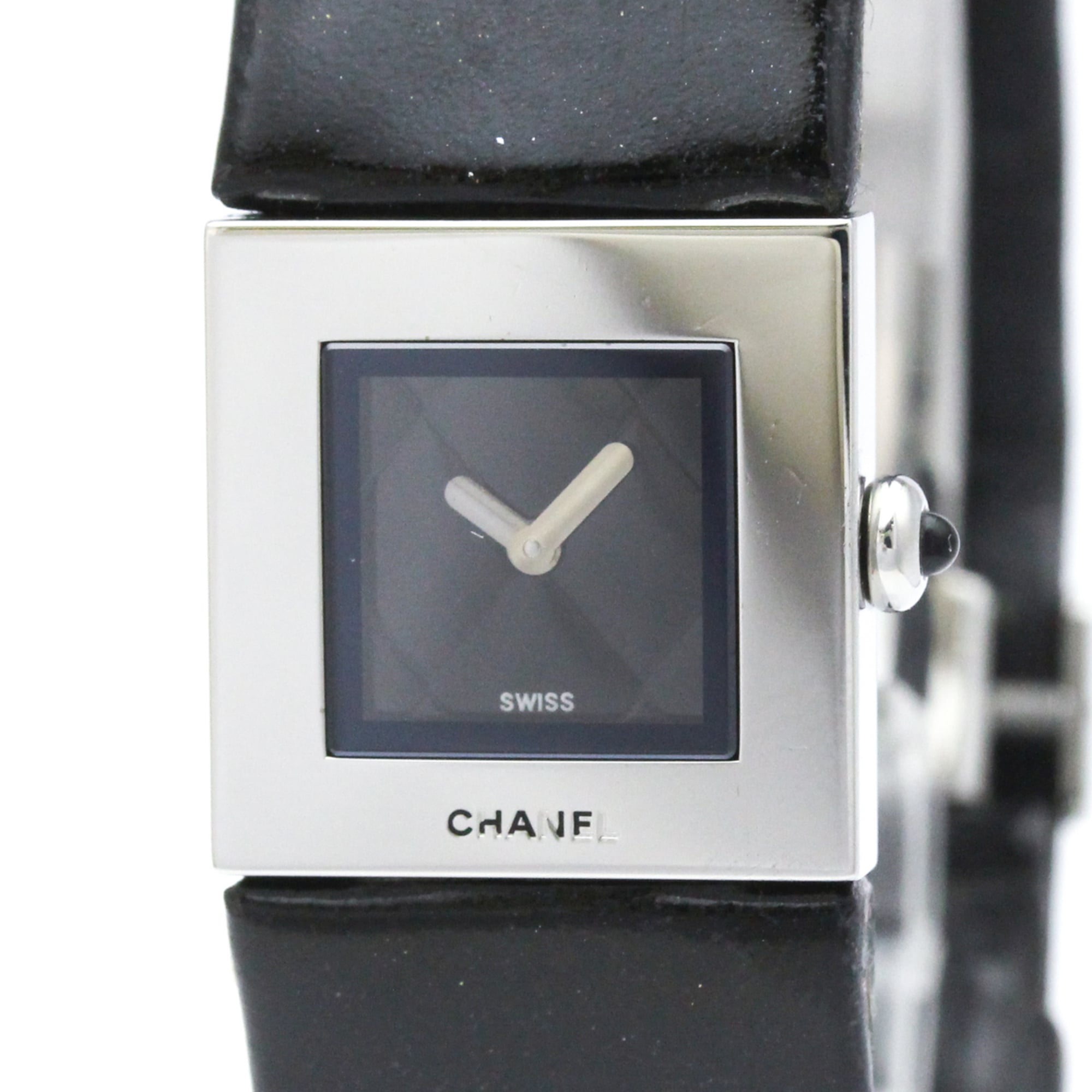 Chanel Matelasse Quartz Stainless Steel And Quilted Leather Watch (Pre-Owned)