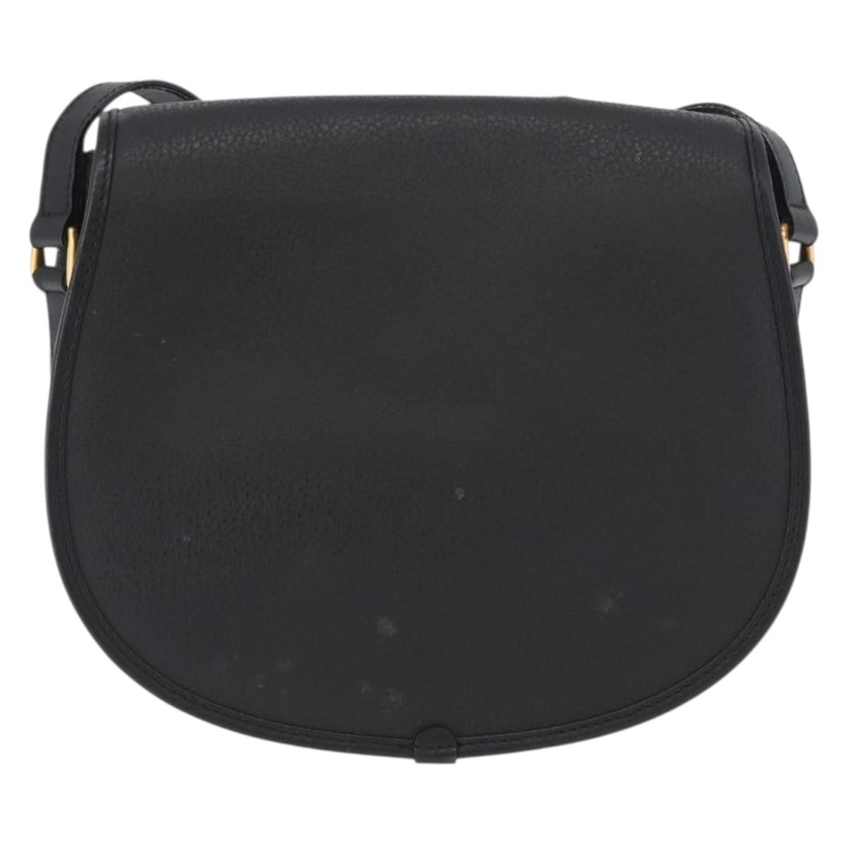 Gucci Vintage Leather Black Leather Shoulder Bag Bag (Pre-Owned)