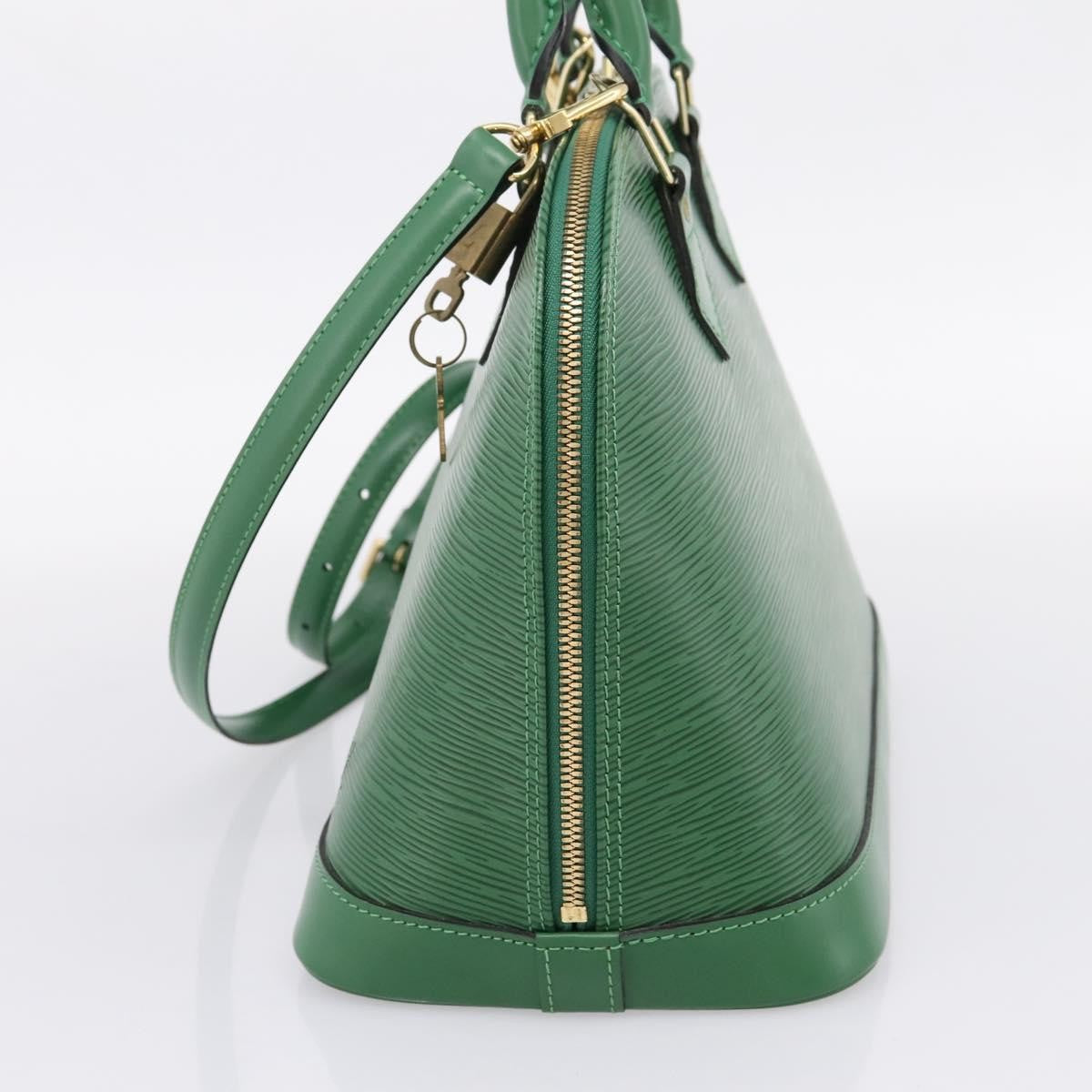 Louis Vuitton Alma Epi Leather Green Leather Handbag (Pre-Owned)