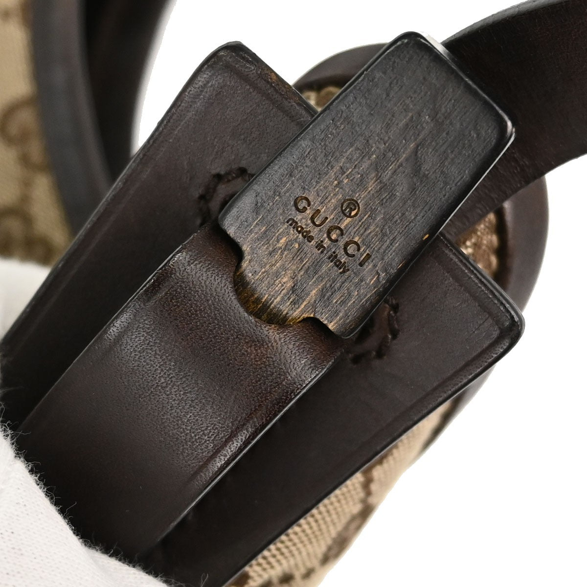 Gucci Flap Card Case Apple Print Gg Coated Canvas None Beige Canvas Card Holders Accessory (Pre-Owned)
