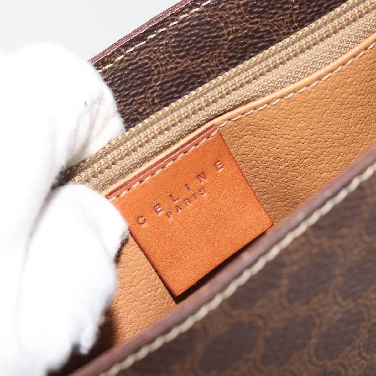 Celine Vintage Macadam Canvas Brown Canvas Tote Bag Bag (Pre-Owned)