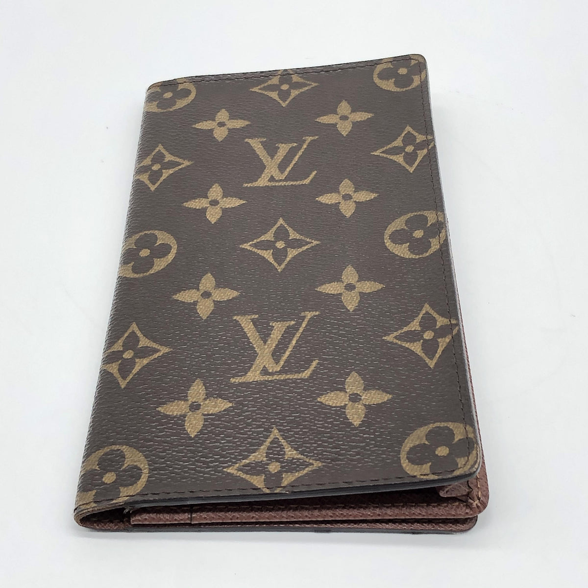 Louis Vuitton Long Wallet Bifold Monogram Canvas Brown Canvas Wallets Accessory (Pre-Owned)