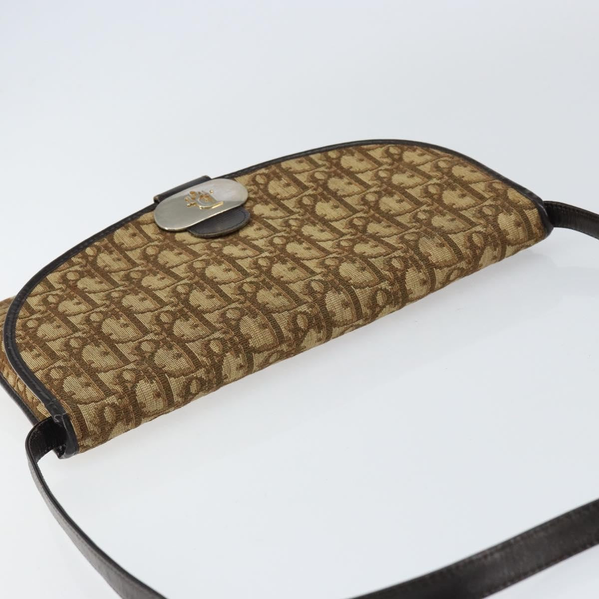 Christian Dior Vintage Trotter Canvas Beige Canvas Shoulder Bag Bag (Pre-Owned)