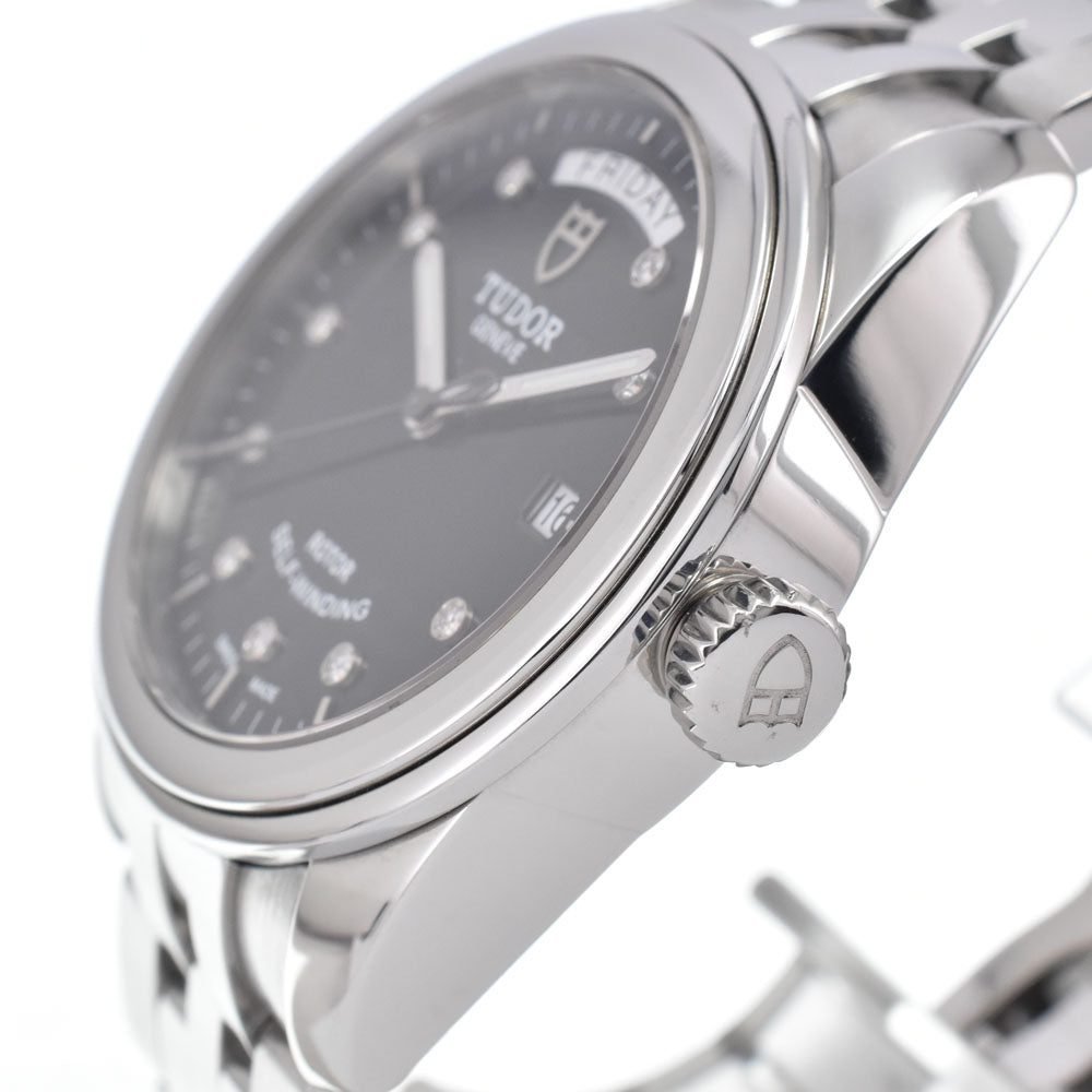Tudor Glamour Day Date Automatic Stainless Steel With Diamonds Watch (Pre-Owned)