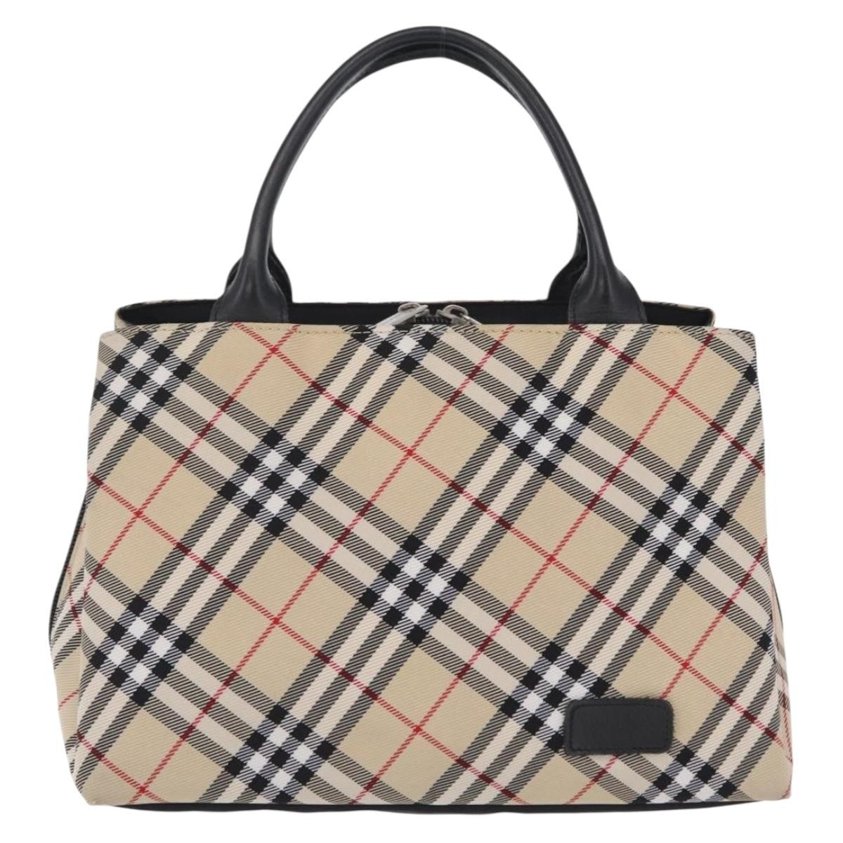 Burberry Nova Check Nylon Beige Nylon Handbag (Pre-Owned)