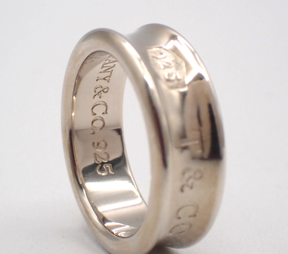 Tiffany & Co. 1837 Band Sterling Silver Silver Silver Ring Jewelry (Pre-Owned)