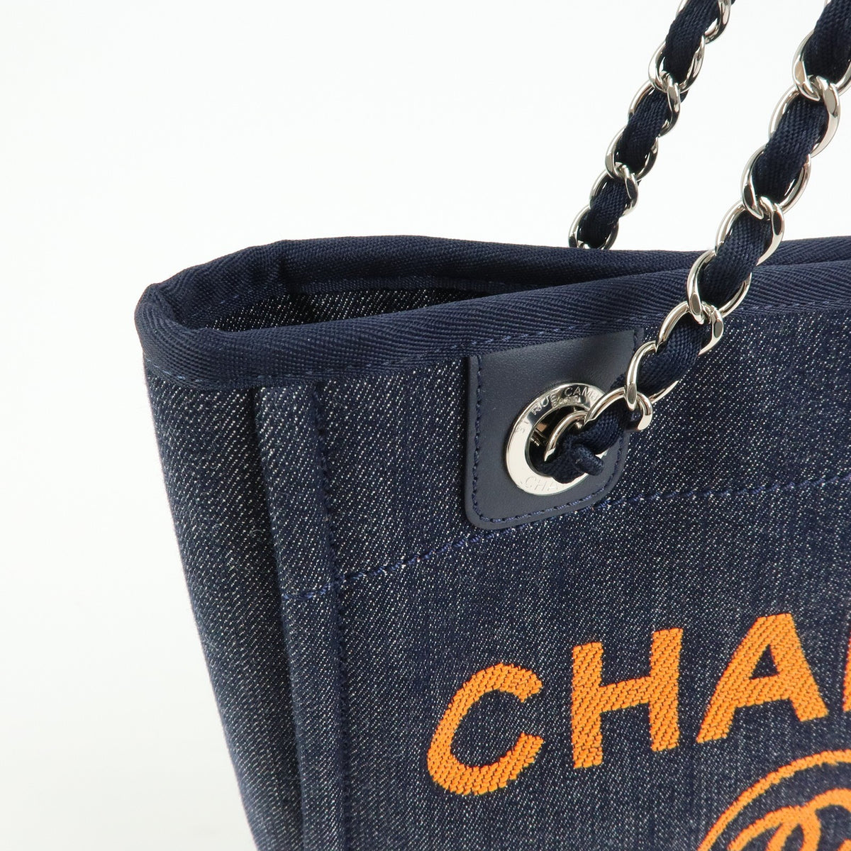 Chanel Deauville Denim Blue Denim_Jeans Tote Bag Bag (Pre-Owned)