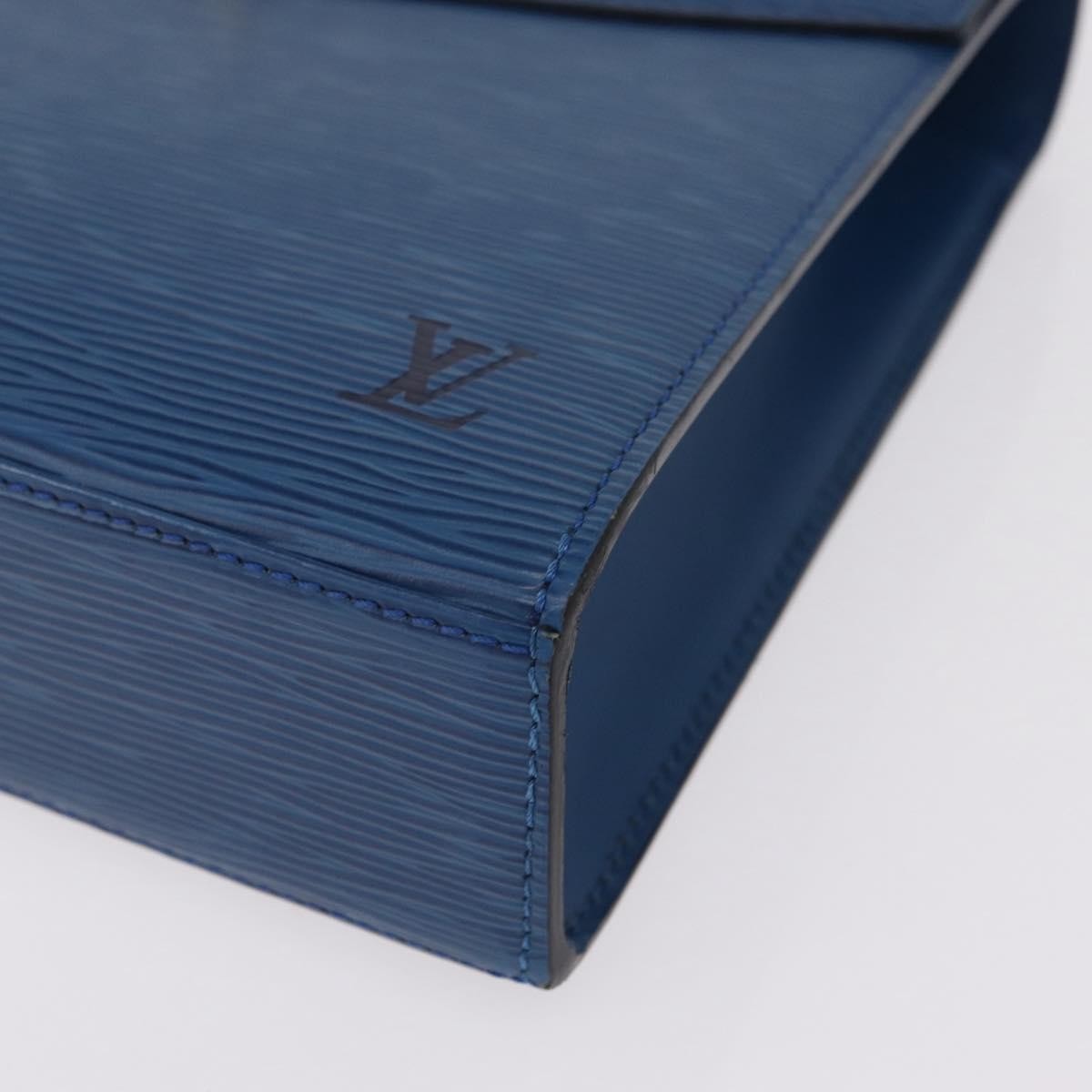 Louis Vuitton Malesherbes Epi Leather Blue Leather Handbag (Pre-Owned)