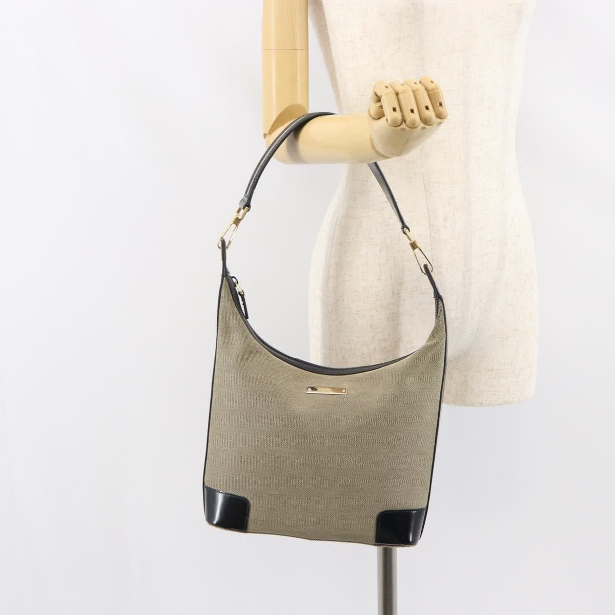 Gucci Zip Hobo Canvas Beige Canvas Shoulder Bag Bag (Pre-Owned)