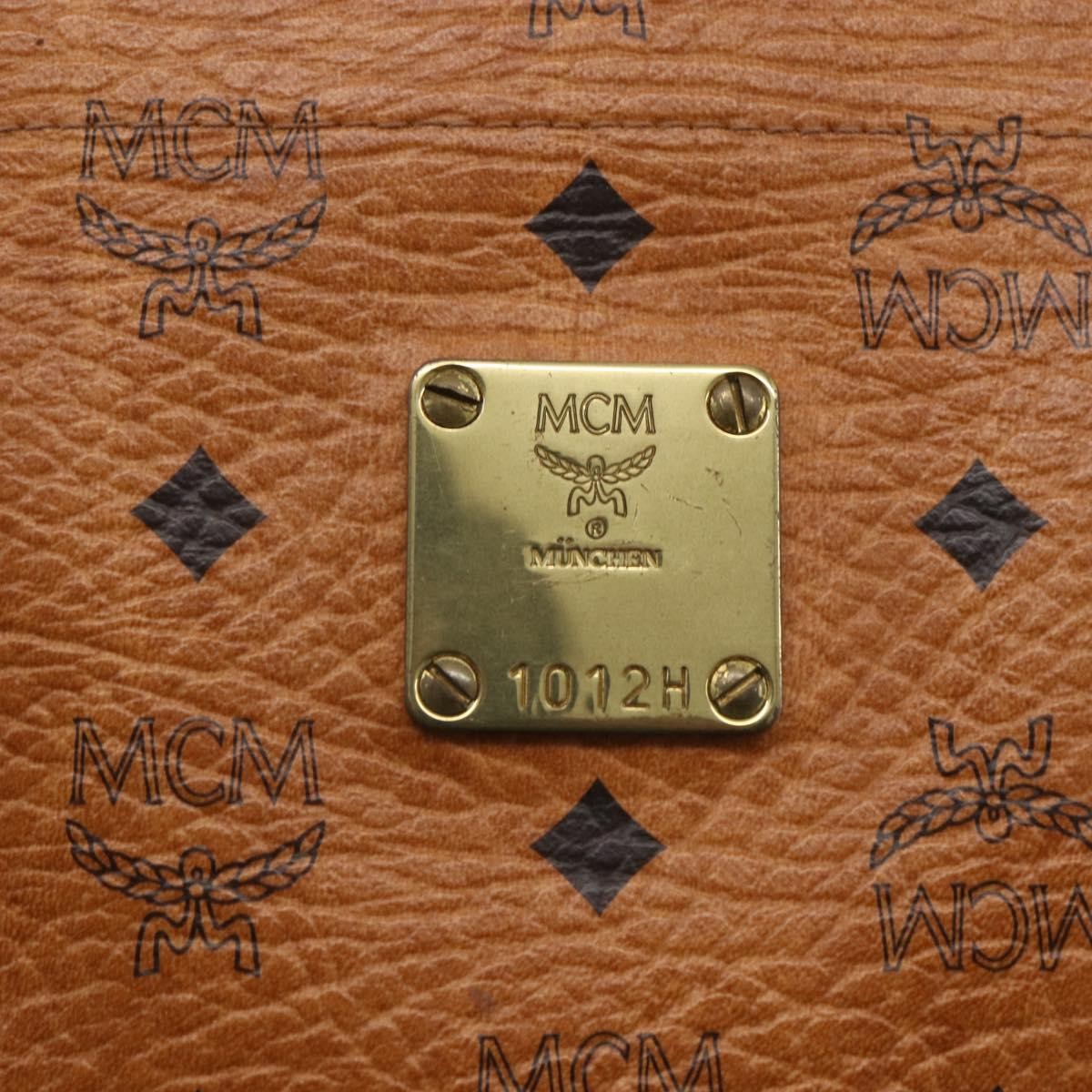 MCM Visetos Pvc Brown Canvas Shoulder Bag Bag (Pre-Owned)