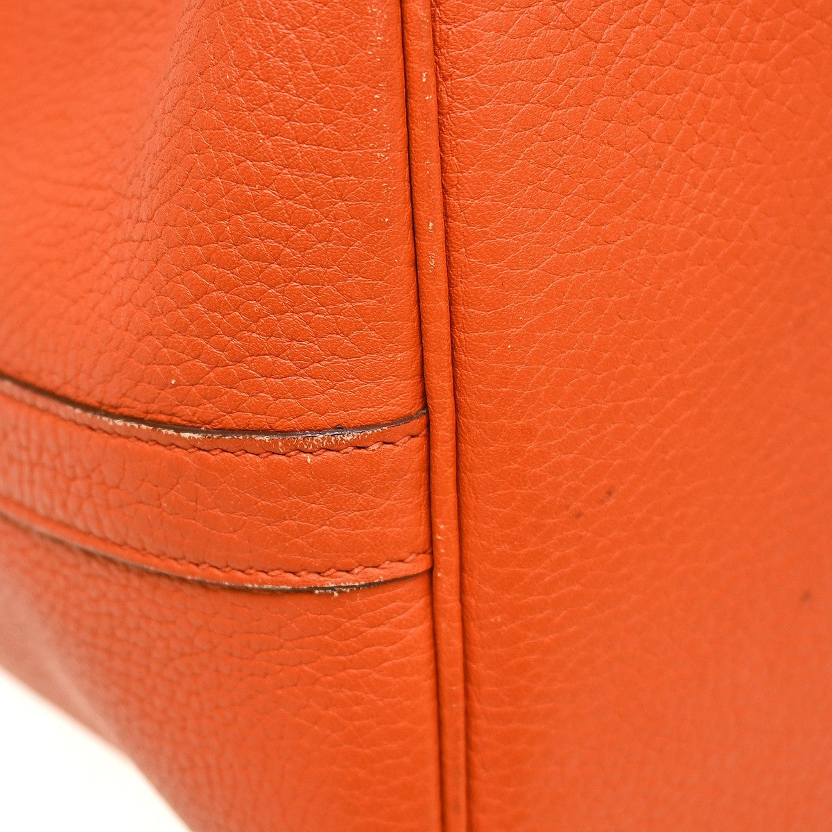Hermes Picotin Clemence Orange Leather Handbag (Pre-Owned)