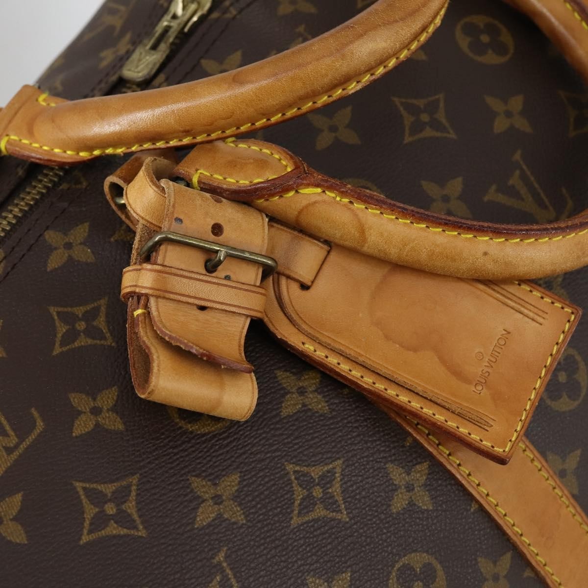 Louis Vuitton Keepall Bandouliere Monogram Canvas Brown Canvas Travel Bag Bag (Pre-Owned)