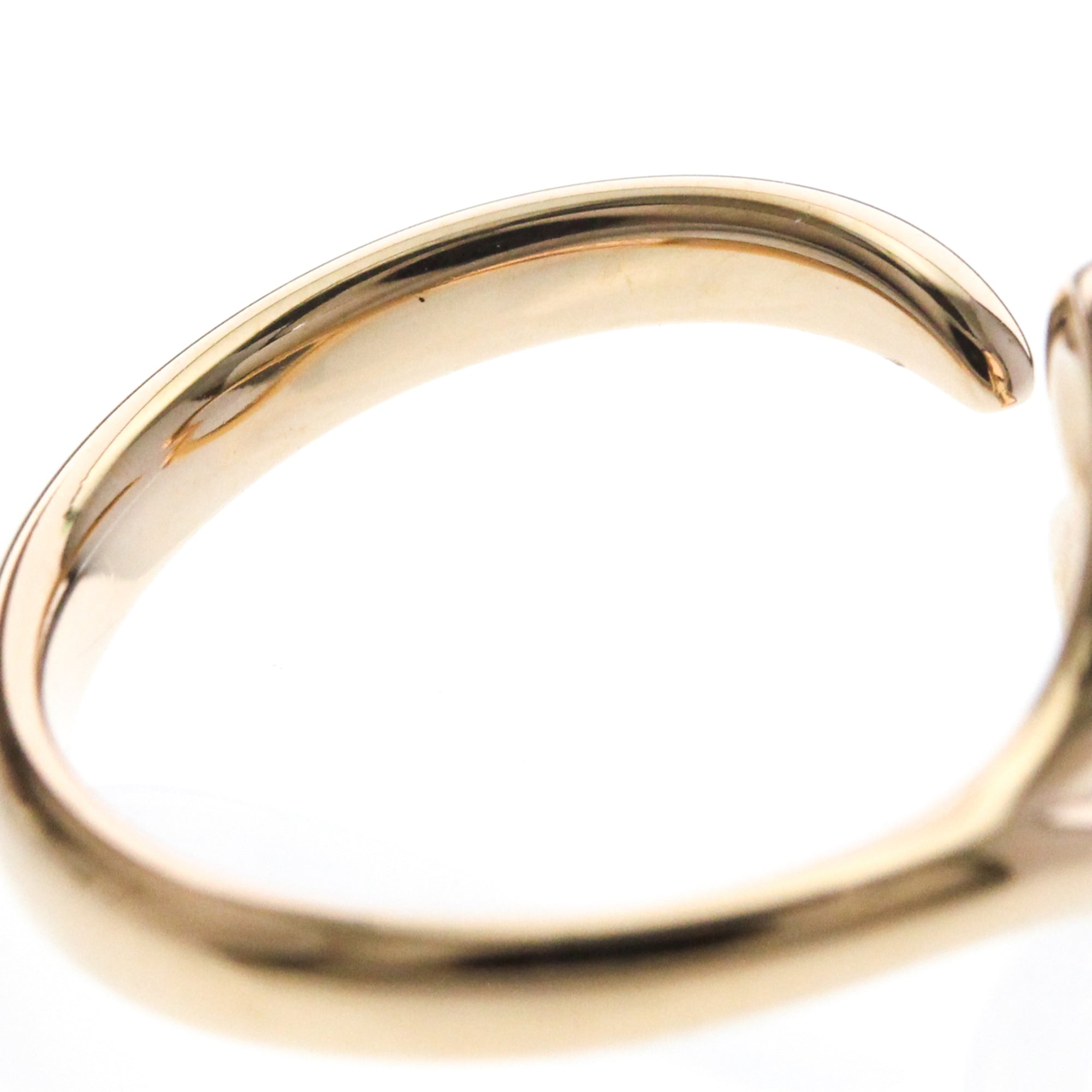 Tiffany & Co. Elsa Peretti Open Heart 18K Rose Gold Gold Pink_Gold Ring Jewelry (Pre-Owned)