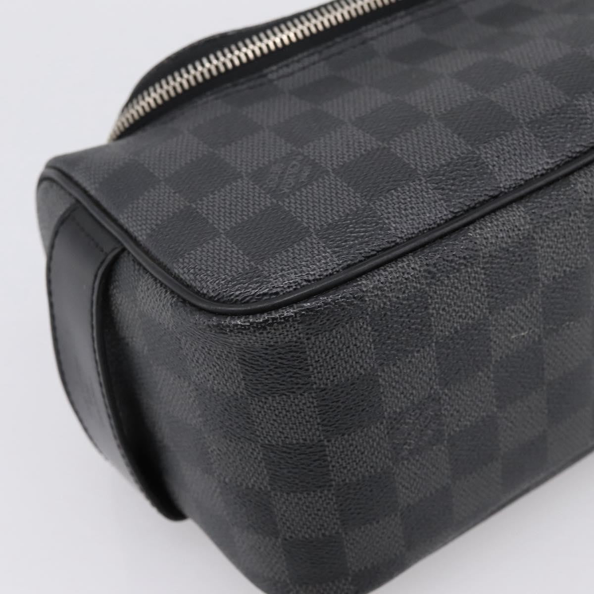 Louis Vuitton Trousse Toilette Damier Canvas Black Canvas Clutche & Pouche Bag (Pre-Owned)