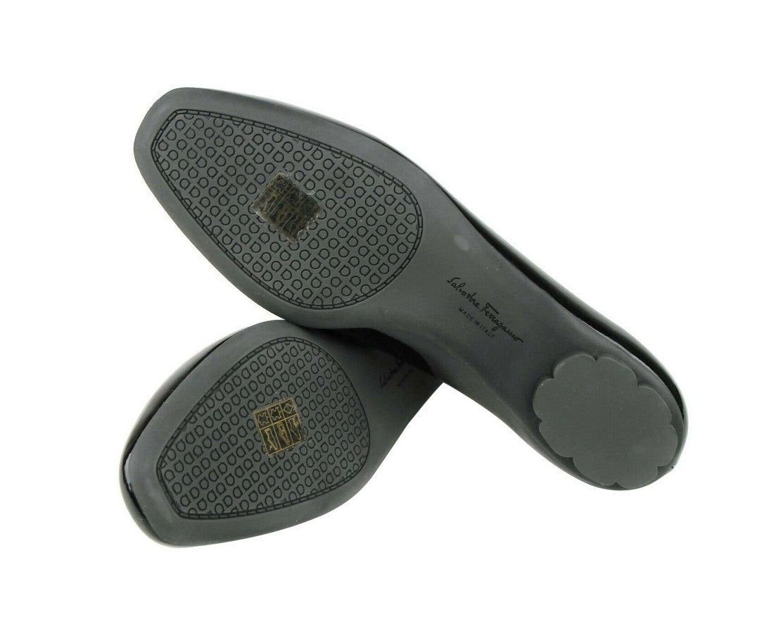Salvatore Ferragamo Patent Leather Ballet Flats | Black