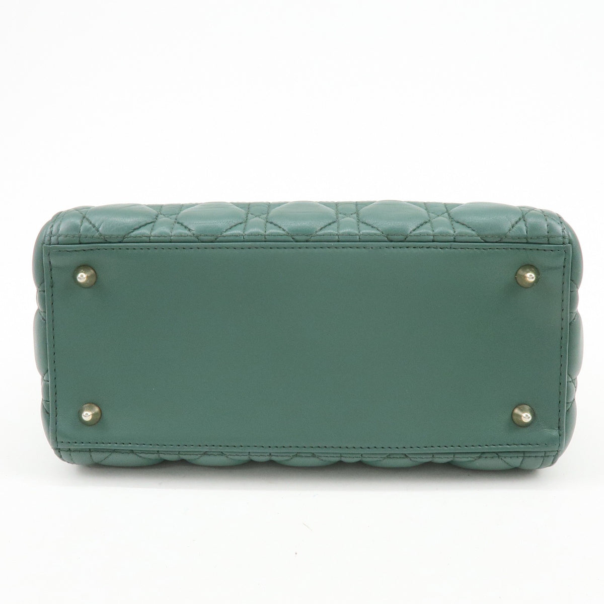 Christian Dior Lady Dior Green Leather Handbag (Pre-Owned)