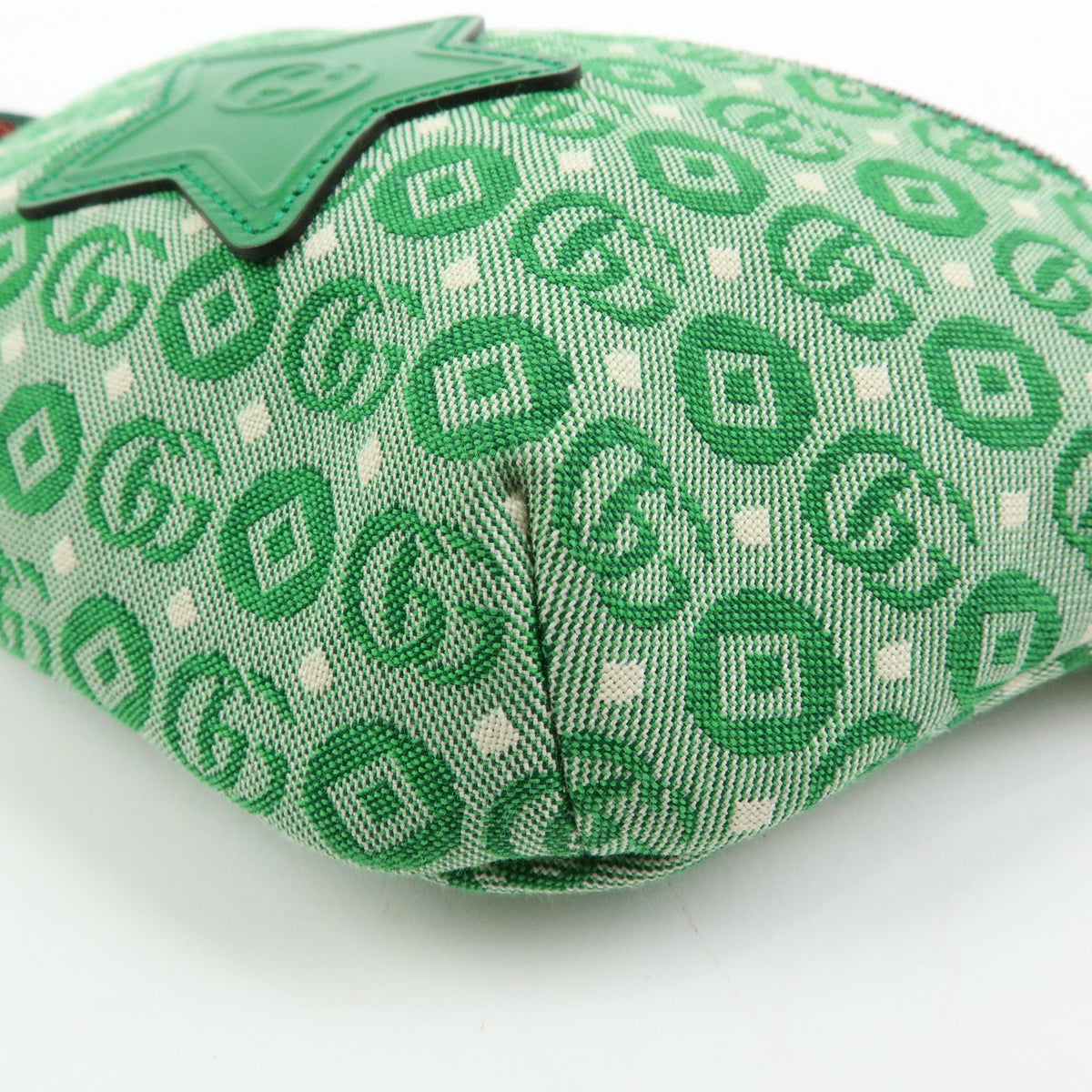 Gucci Children's Belt Printed Gg Coated Canvas Green Canvas Handbag (Pre-Owned)