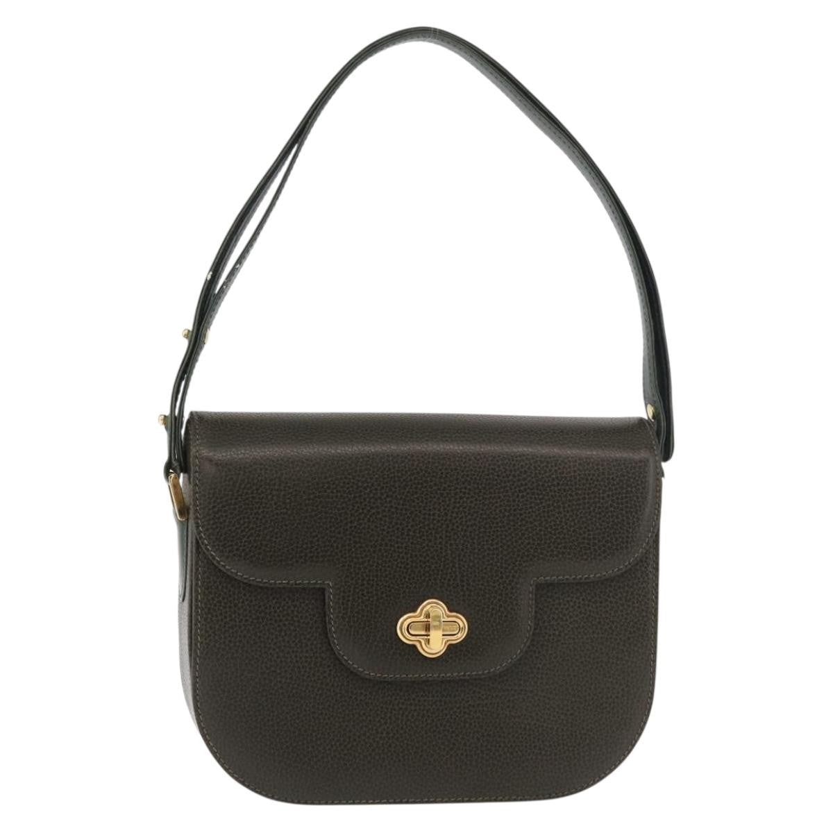 Bally Handbag Leather Green Leather Handbag (Pre-Owned)