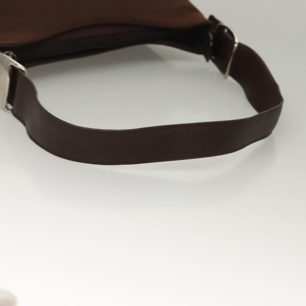 Salvatore Ferragamo Vala Canvas Brown Canvas Shoulder Bag Bag (Pre-Owned)