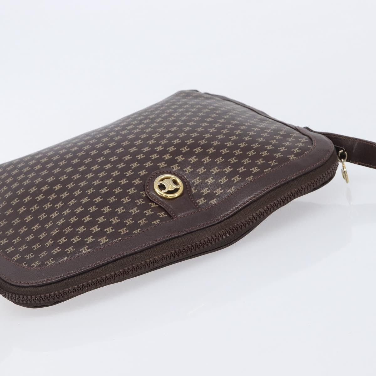 Celine Macadam Shoulder Canvas Brown Canvas Crossbody Bag Bag (Pre-Owned)