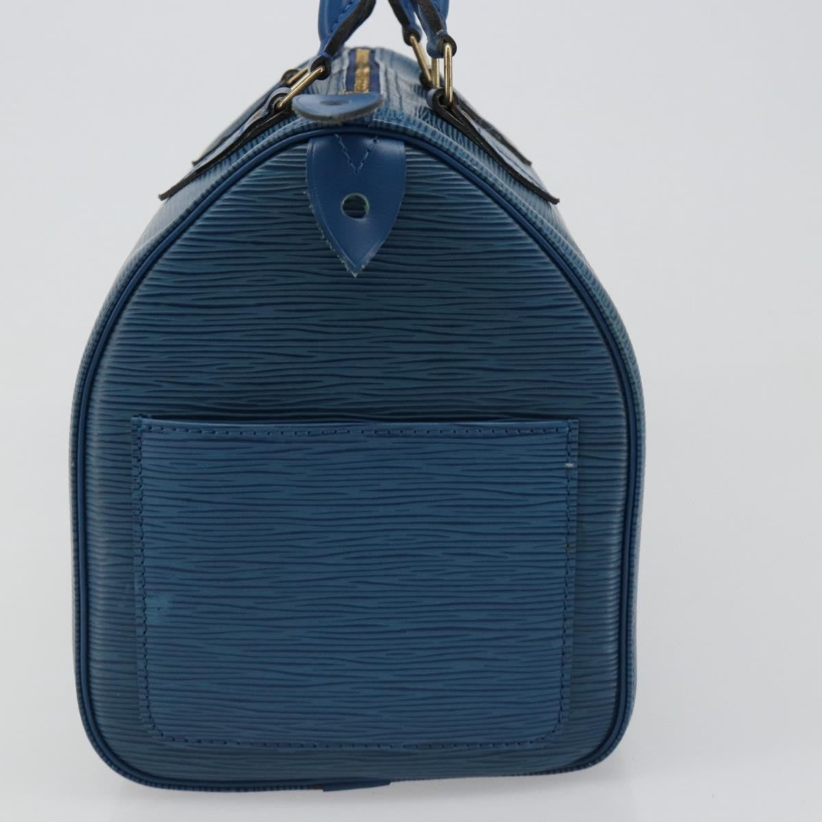 Louis Vuitton Speedy Epi Leather Blue Leather Handbag (Pre-Owned)