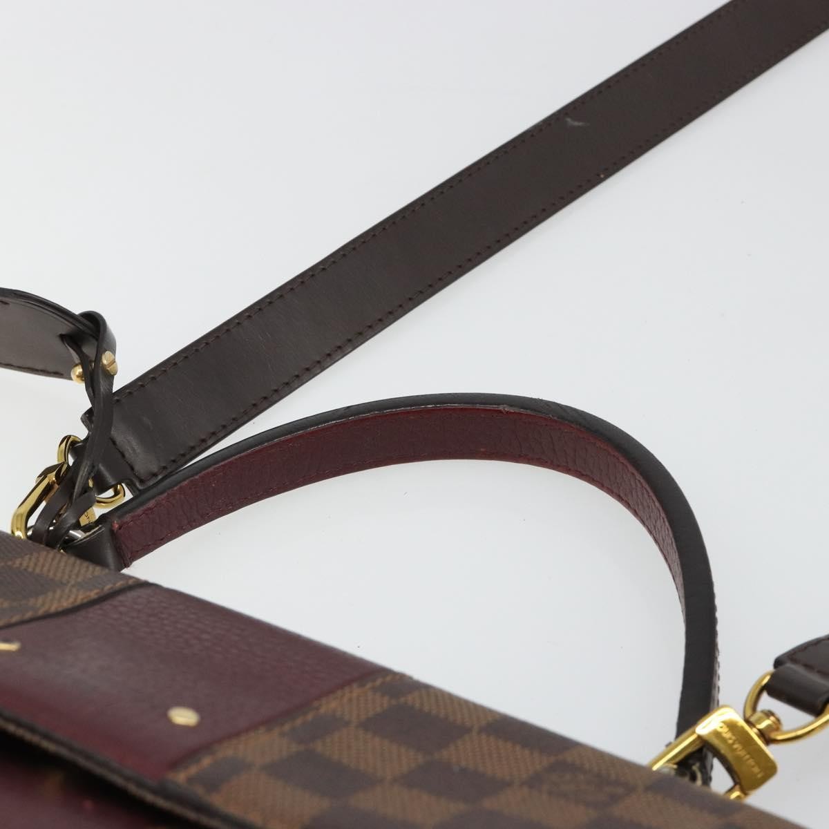 Louis Vuitton Bond Street Damier With Leather Brown Canvas Handbag (Pre-Owned)