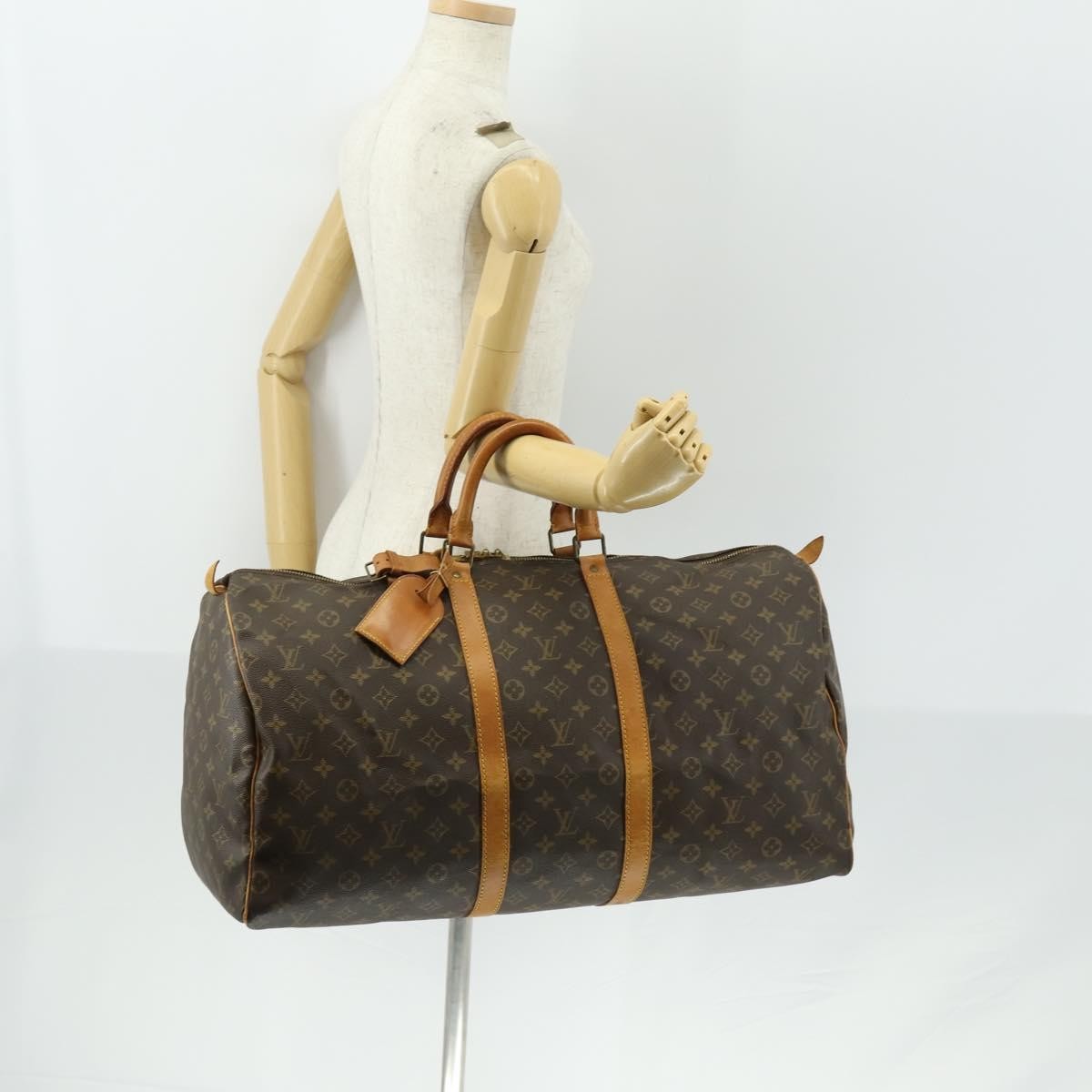 Louis Vuitton Keepall Monogram Canvas Brown Canvas Travel Bag Bag (Pre-Owned)
