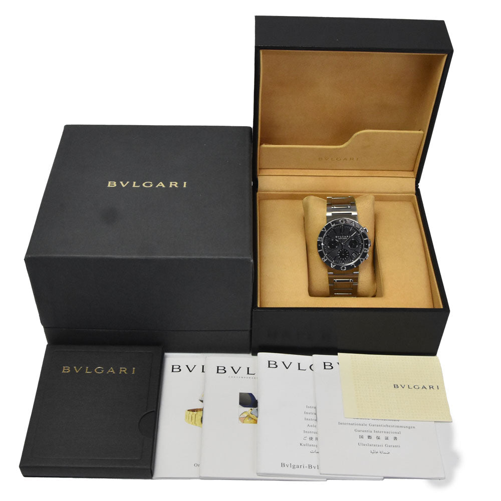Bvlgari Bvlgari Bvlgari Chronograph Automatic Stainless Steel Watch (Pre-Owned)