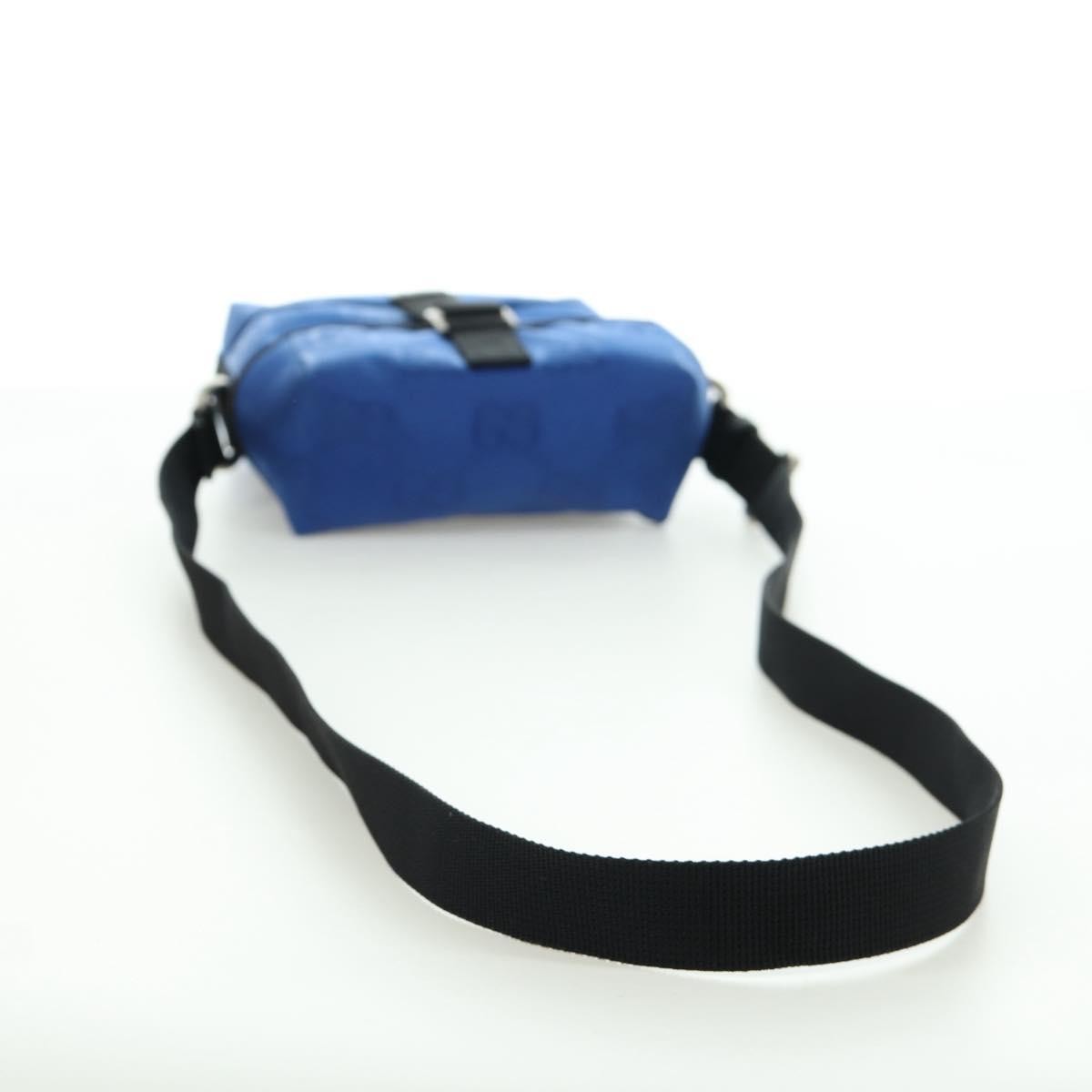 Gucci Off The Grid Buckle Messenger Gg Econyl Blue Canvas Handbag (Pre-Owned)