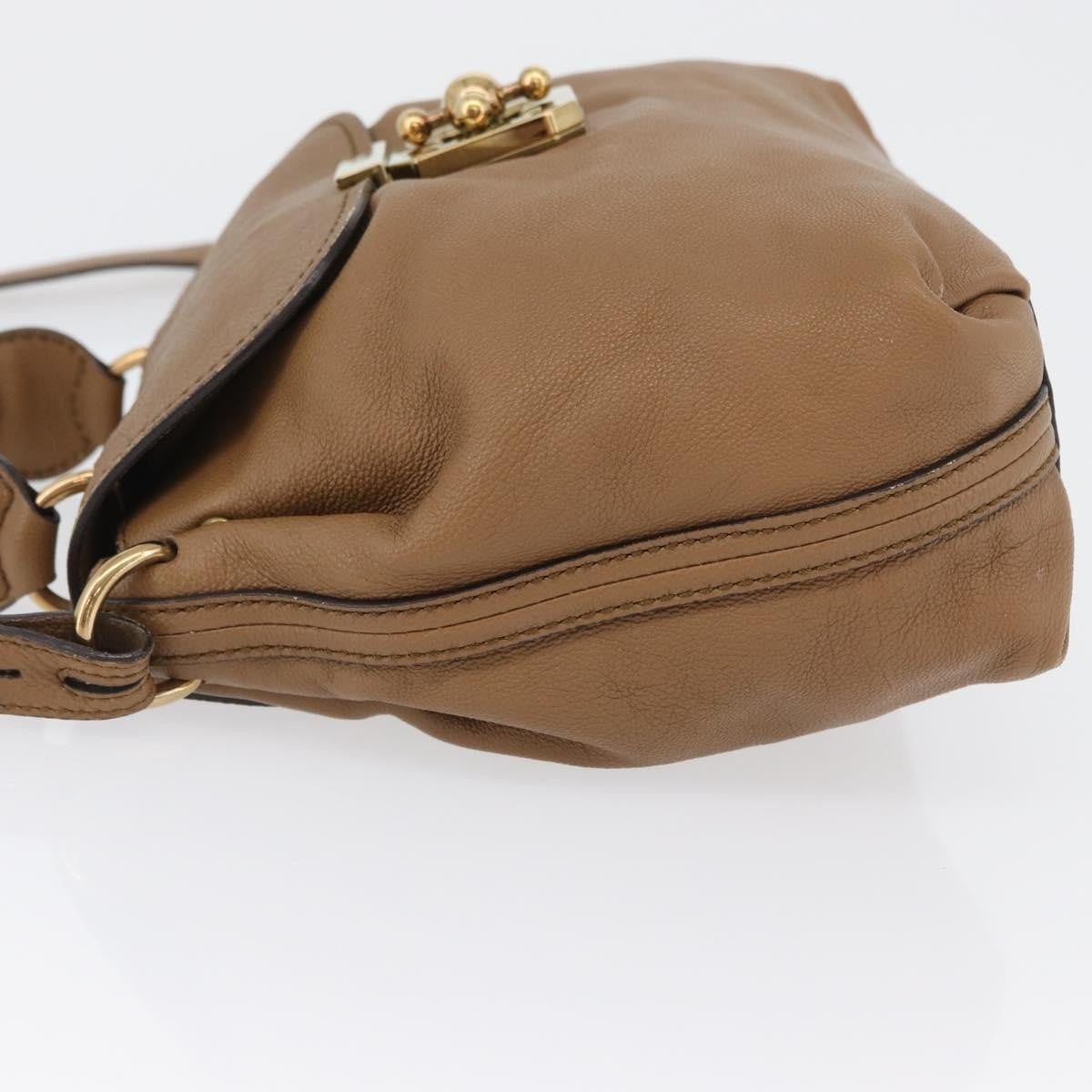 Chloe Elsie Convertible Satchel Leather Brown Leather Handbag (Pre-Owned)