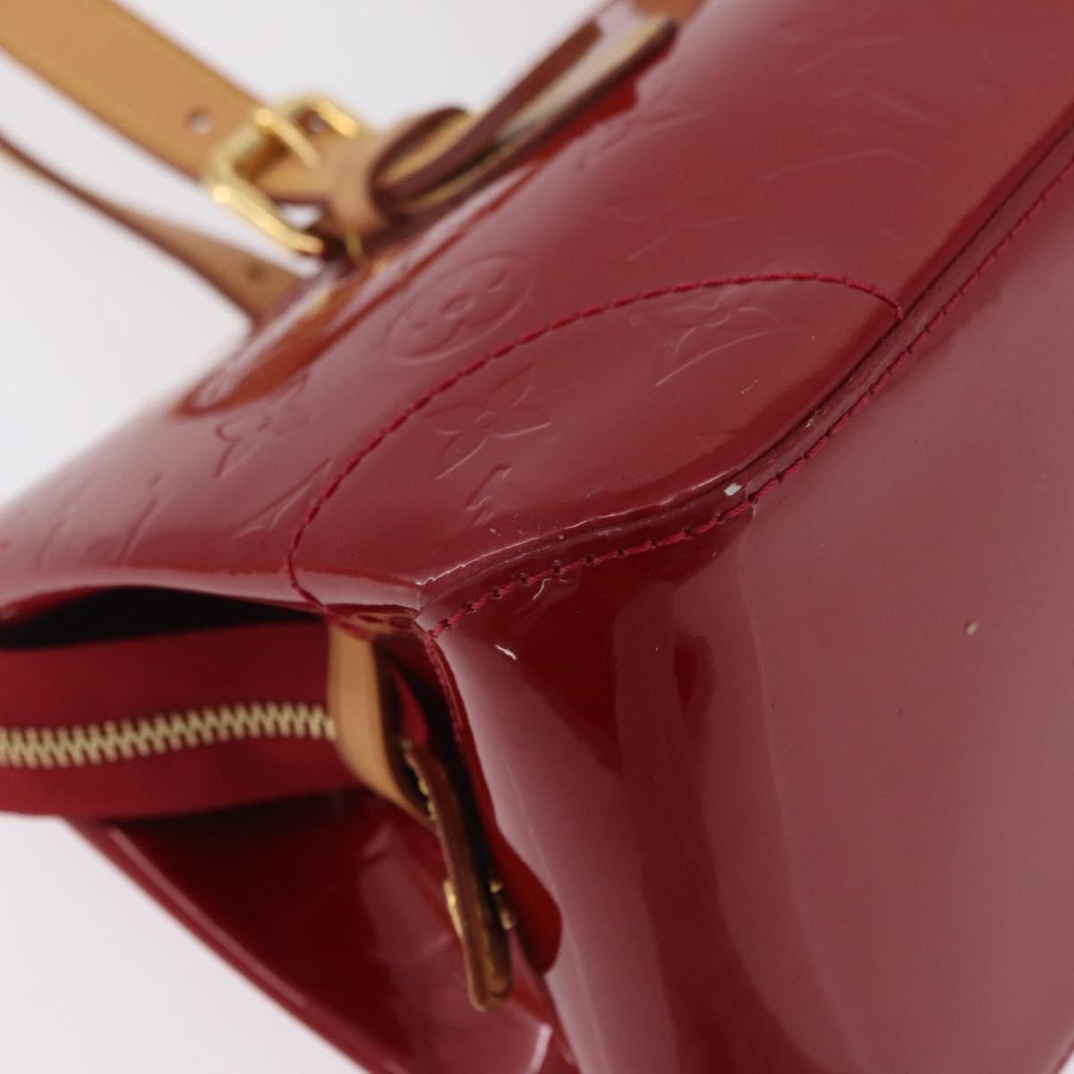 Louis Vuitton Rosewood Avenue Monogram Vernis Red Patent_Leather Handbag (Pre-Owned)