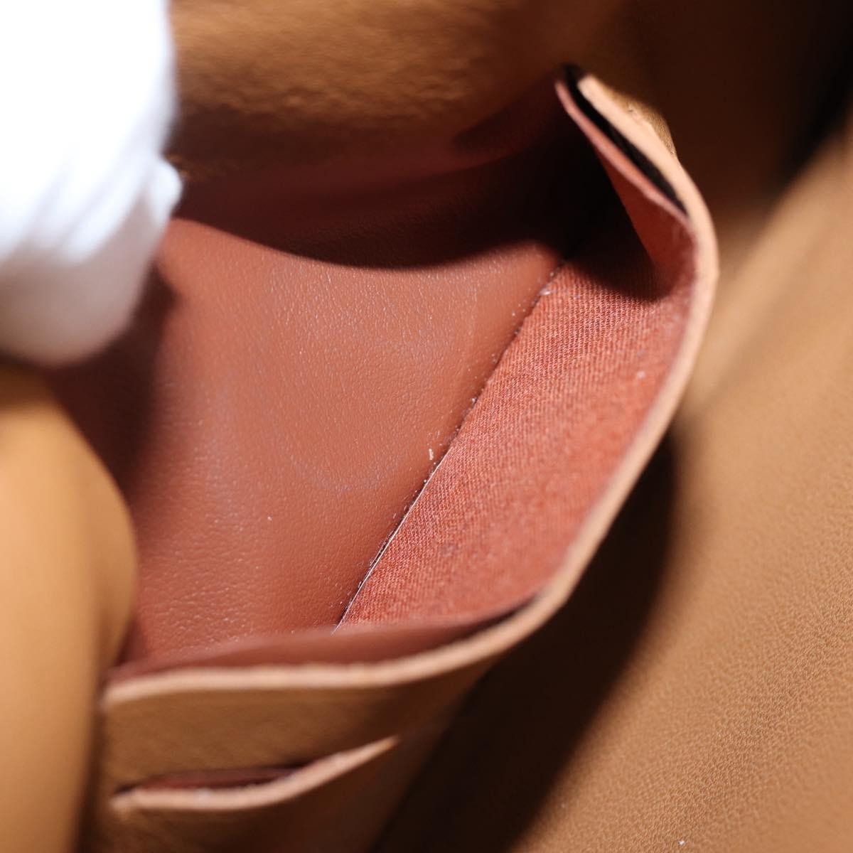 Louis Vuitton Selene Pochette Mahina Leather Camel Leather Clutche & Pouche Bag (Pre-Owned)