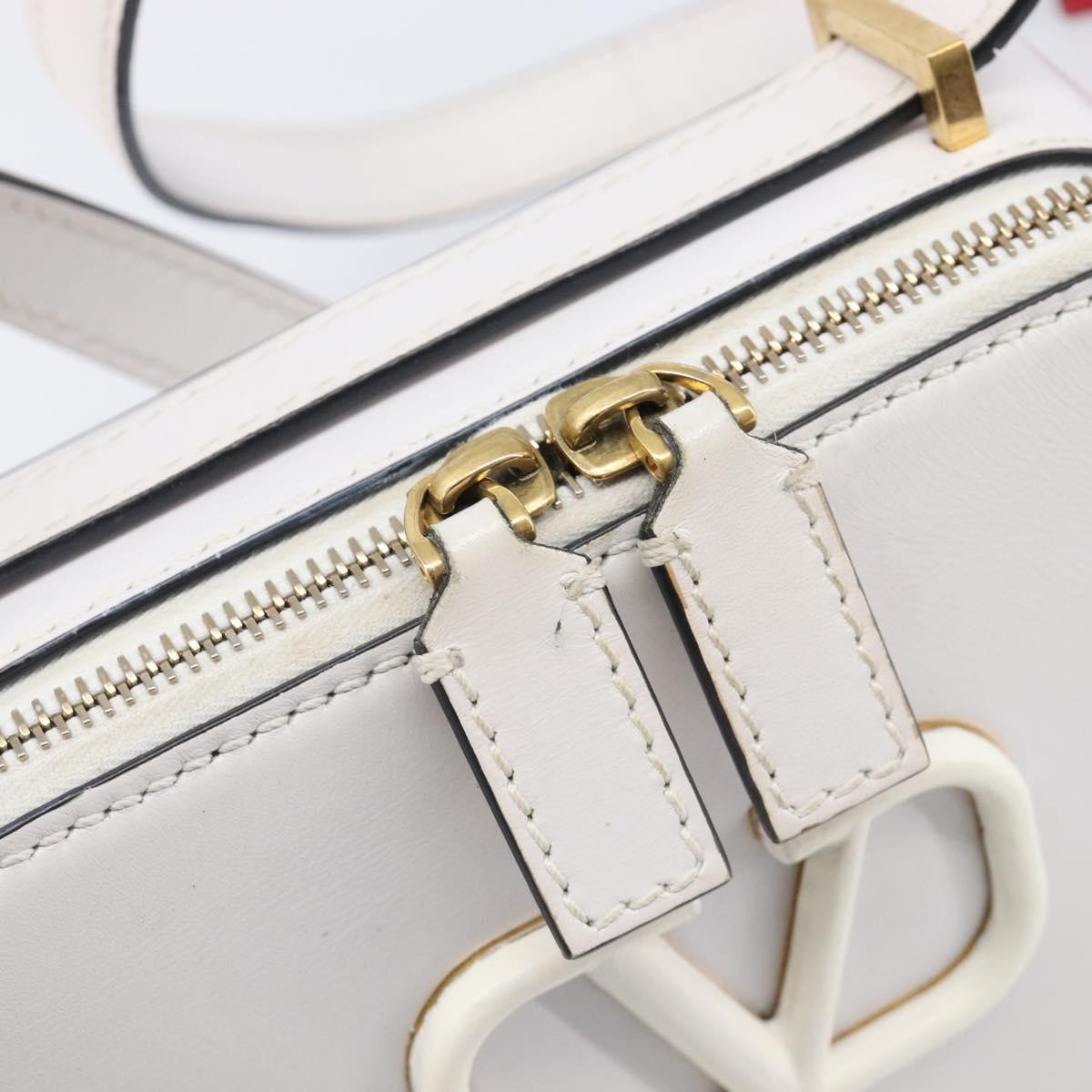 Valentino Garavani Vsling Leather White Leather Shoulder Bag Bag (Pre-Owned)