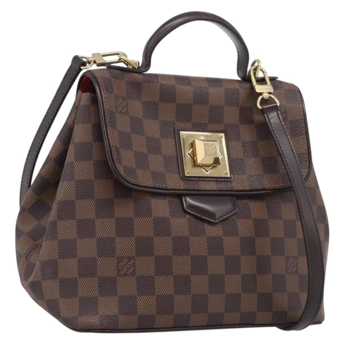 Louis Vuitton Bergamo Damier Brown Canvas Handbag (Pre-Owned)