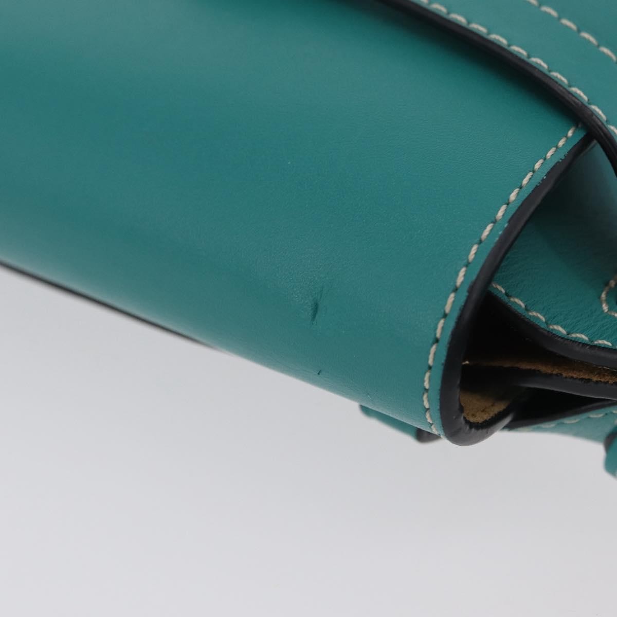Loewe Gate Belt Leather Green Leather Handbag (Pre-Owned)