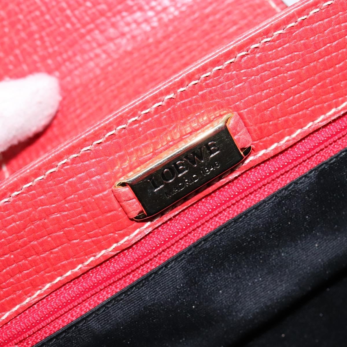 Loewe Vintage Leather Red Leather Shoulder Bag Bag (Pre-Owned)