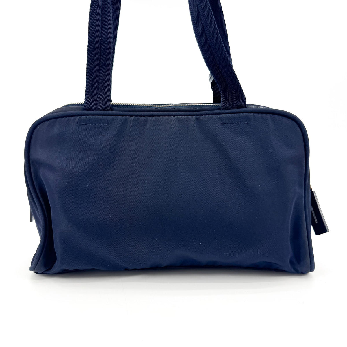 Prada Bowling Tessuto Navy Nylon Shoulder Bag Bag (Pre-Owned)