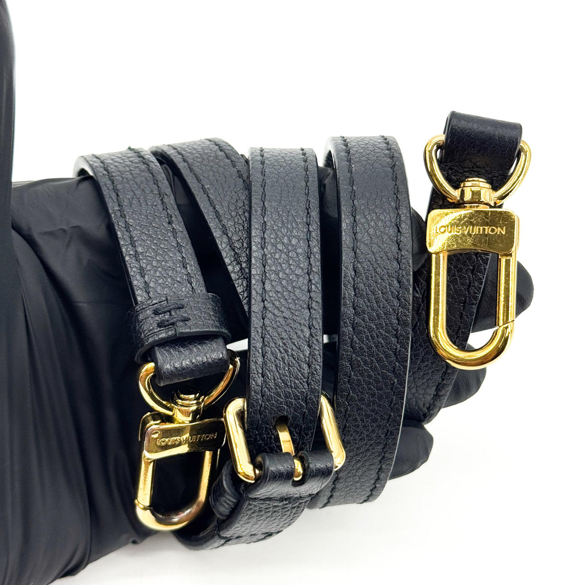 Louis Vuitton Bagatelle Nm Monogram Empreinte Giant Black Leather Handbag (Pre-Owned)