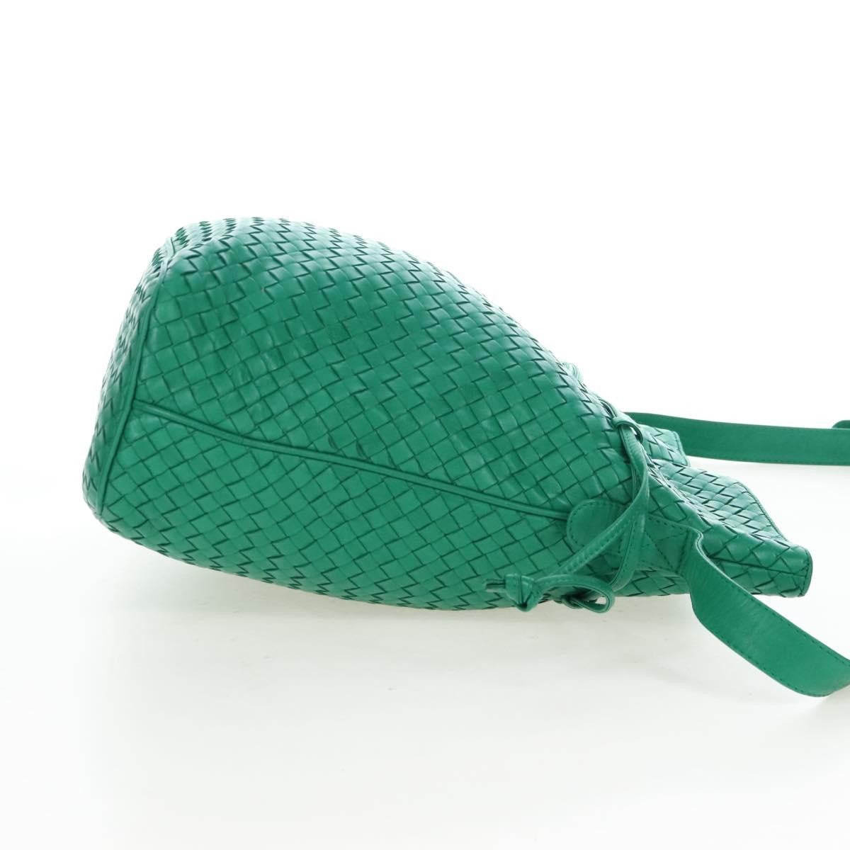 Bottega Veneta Intrecciato Shoulder Leather Green Leather Shoulder Bag Bag (Pre-Owned)