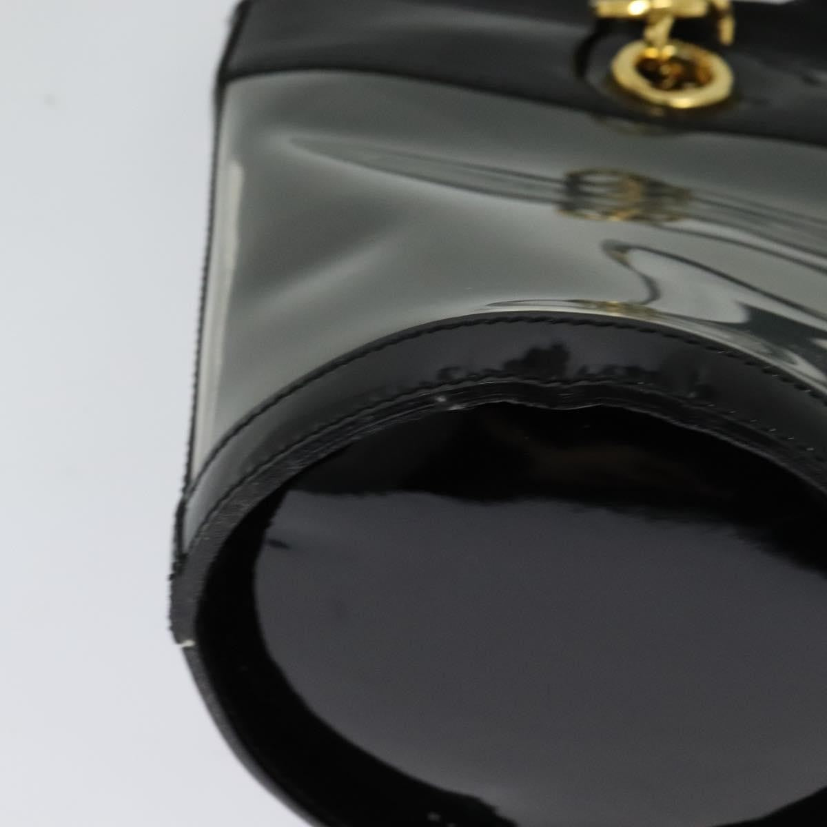 Salvatore Ferragamo Gancini Leather Black Leather Shoulder Bag Bag (Pre-Owned)