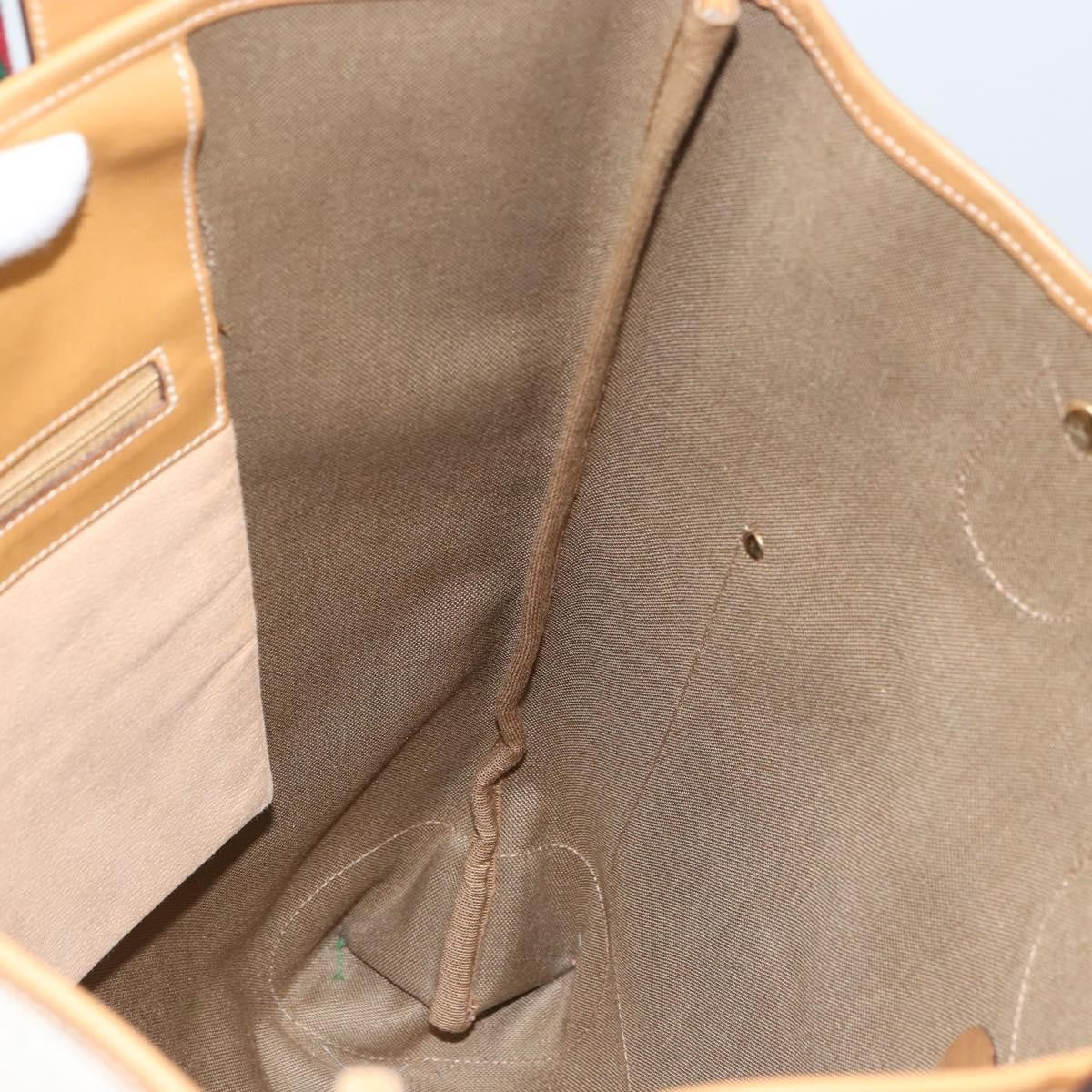 Gucci Vintage Tote Canvas White Pvc Tote Bag Bag (Pre-Owned)