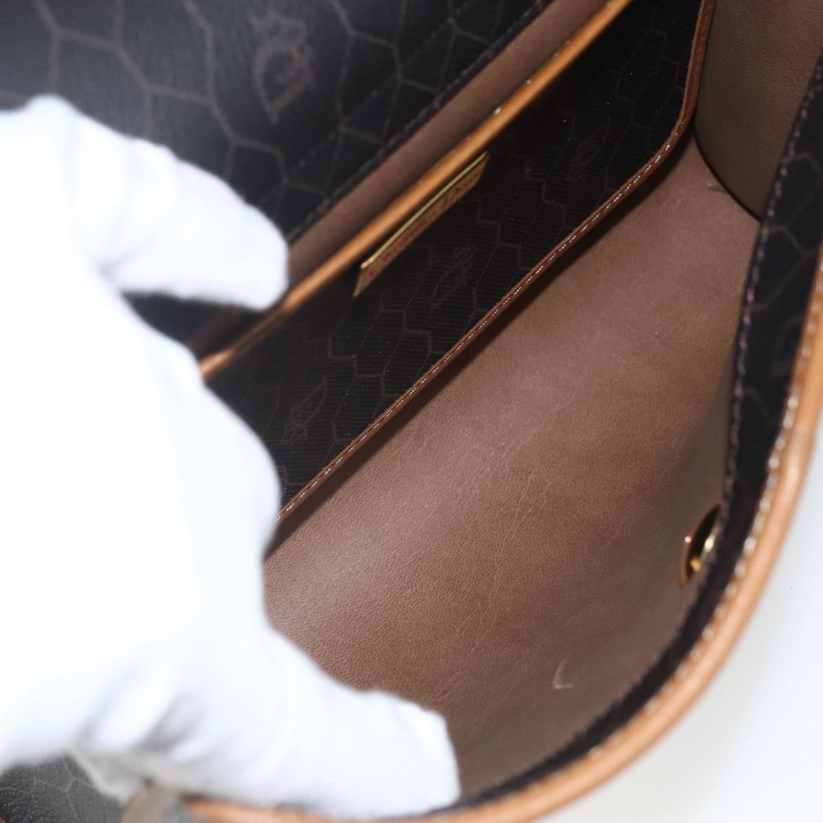 Christian Dior Vintage Honeycomb Canvas And Leather Black Pvc Shoulder Bag Bag (Pre-Owned)