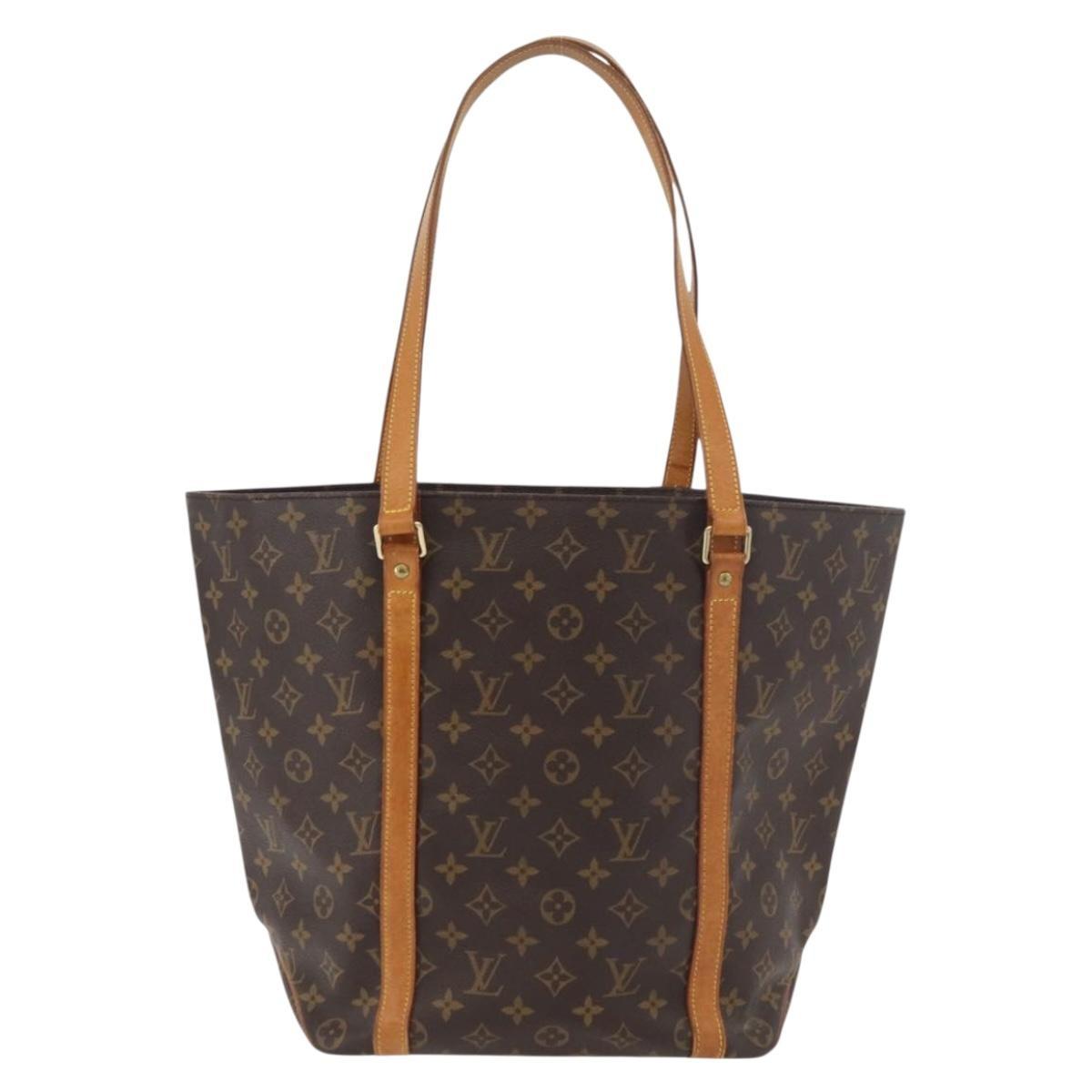 Louis Vuitton Shopping Sac Monogram Canvas Brown Canvas Handbag (Pre-Owned)