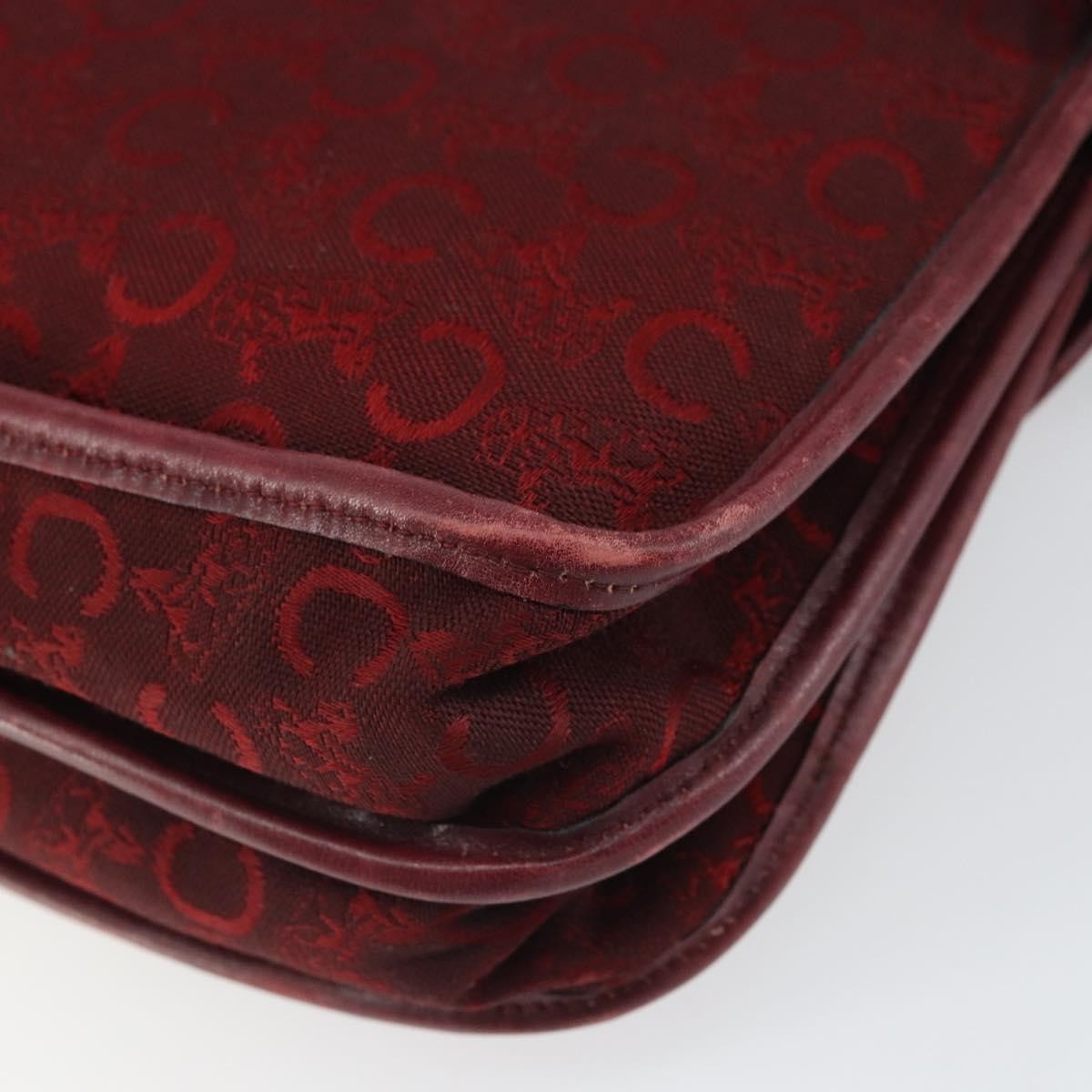 Celine C Sulky Canvas Red Canvas Shoulder Bag Bag (Pre-Owned)