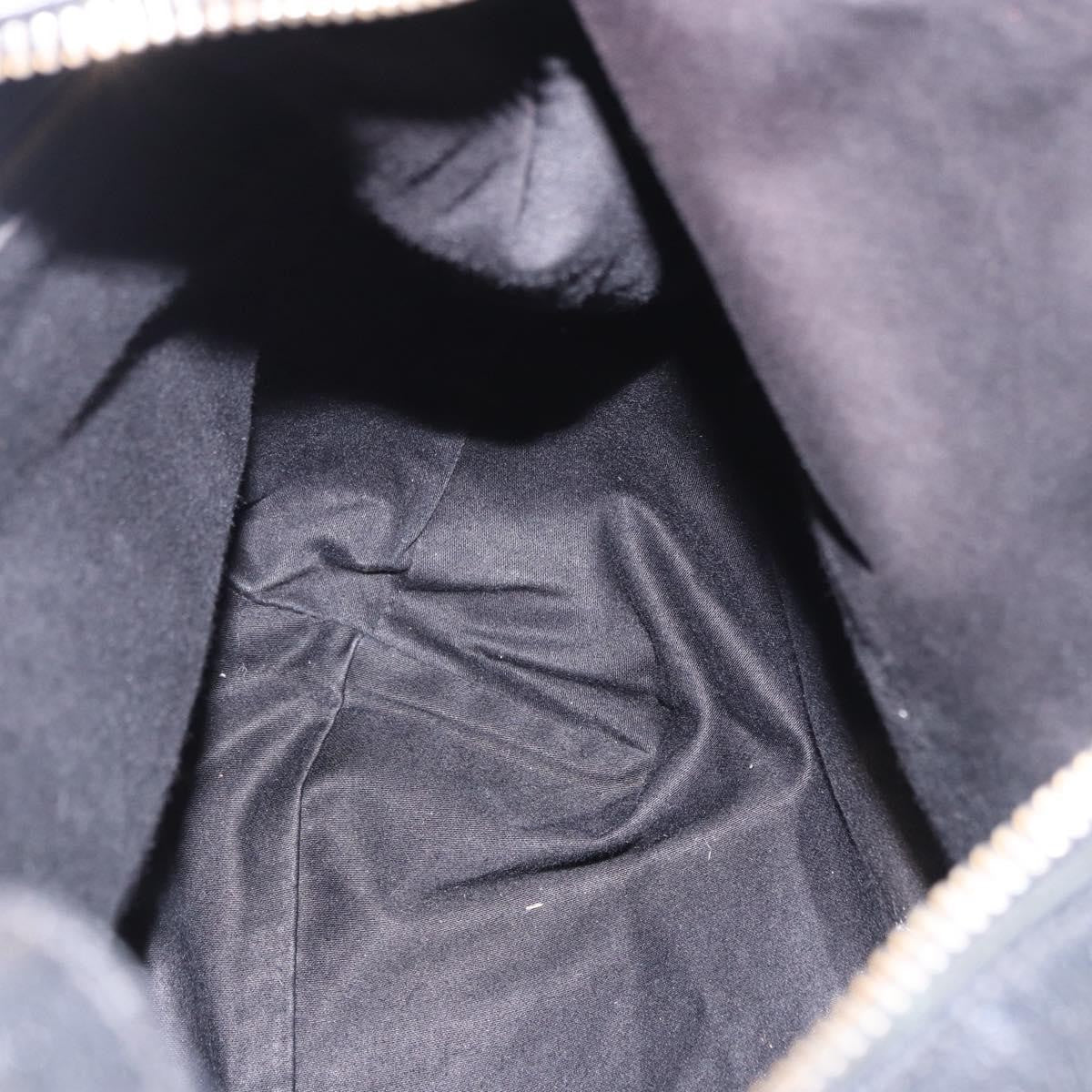 Miu Miu Zip Front Pocket Shopping Tote Leather Black Leather Shoulder Bag Bag (Pre-Owned)
