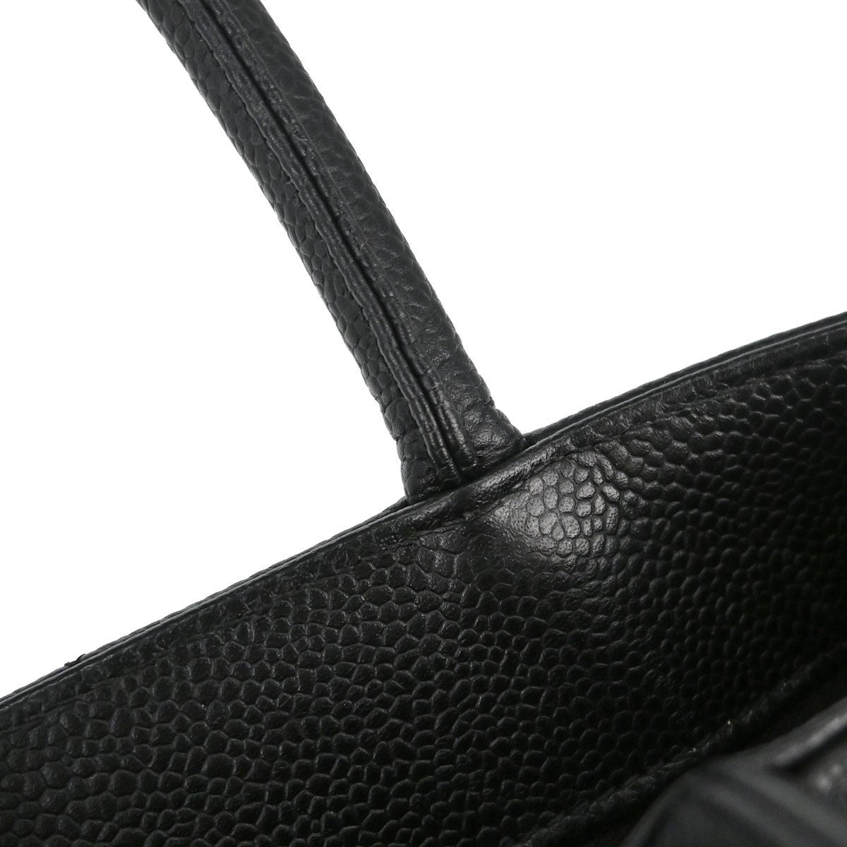 Chanel Medallion Quilted Caviar Black Leather Tote Bag Bag (Pre-Owned)