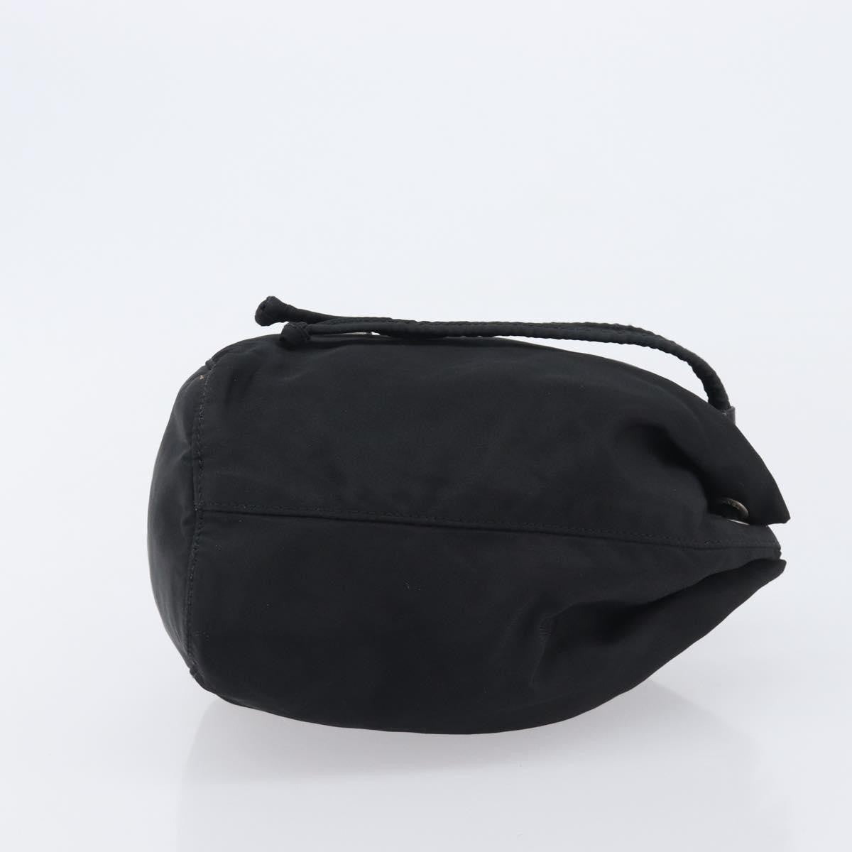 Prada Vela Drawstring Bucket Wristlet Tessuto Black Nylon Clutche & Pouche Bag (Pre-Owned)