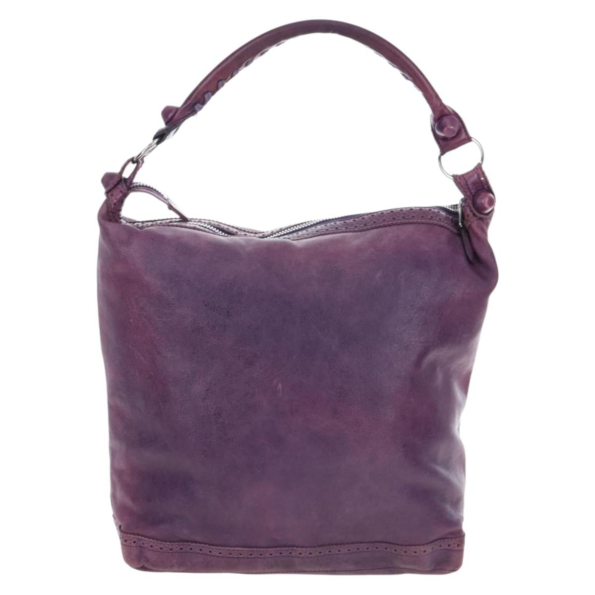 Balenciaga Covered Giant Brogues Day Hobo Leather Purple Leather Shoulder Bag Bag (Pre-Owned)